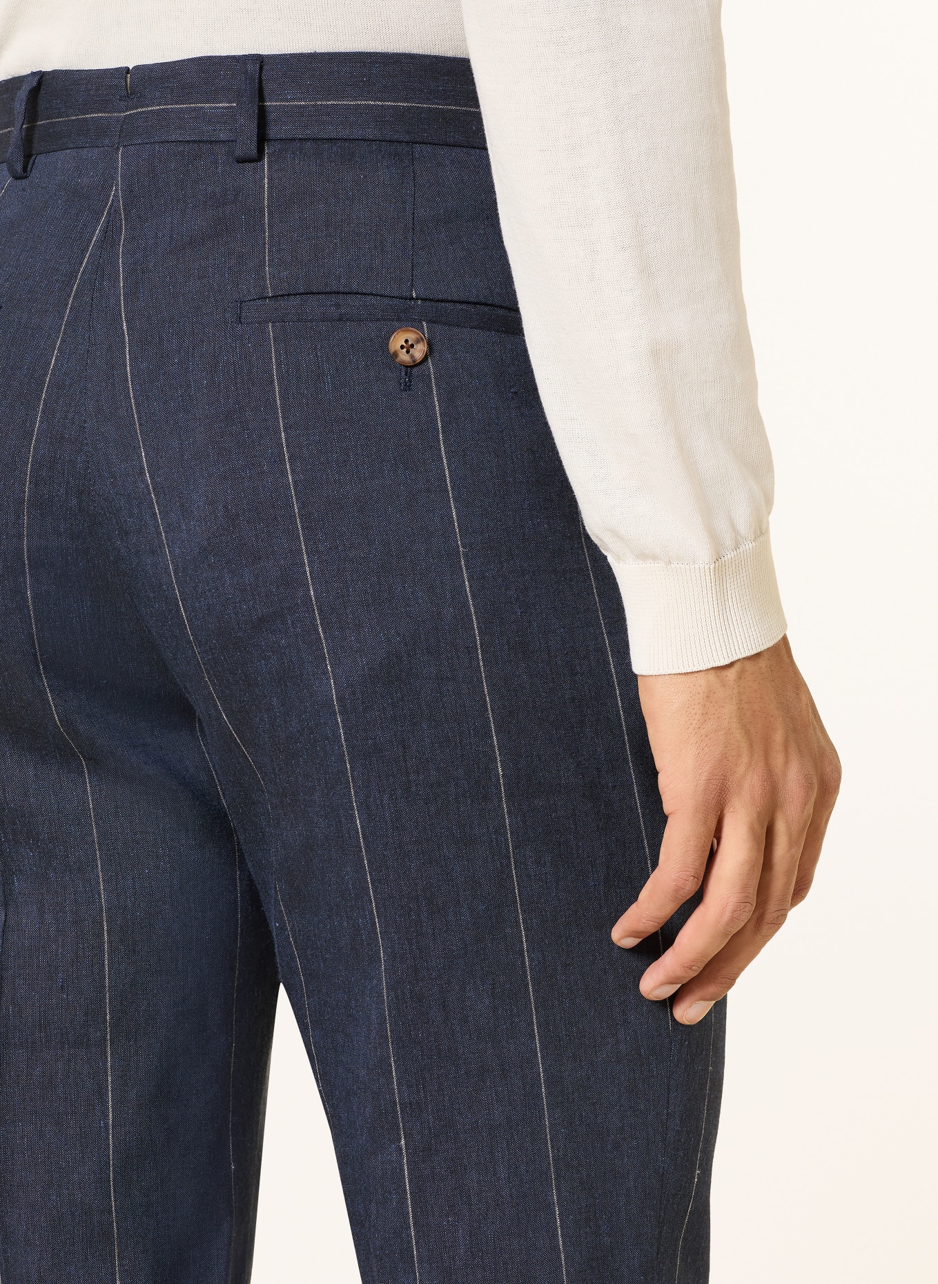 windsor. Anzughose SILVI Slim Fit mit Leinen: 410 Navy 410