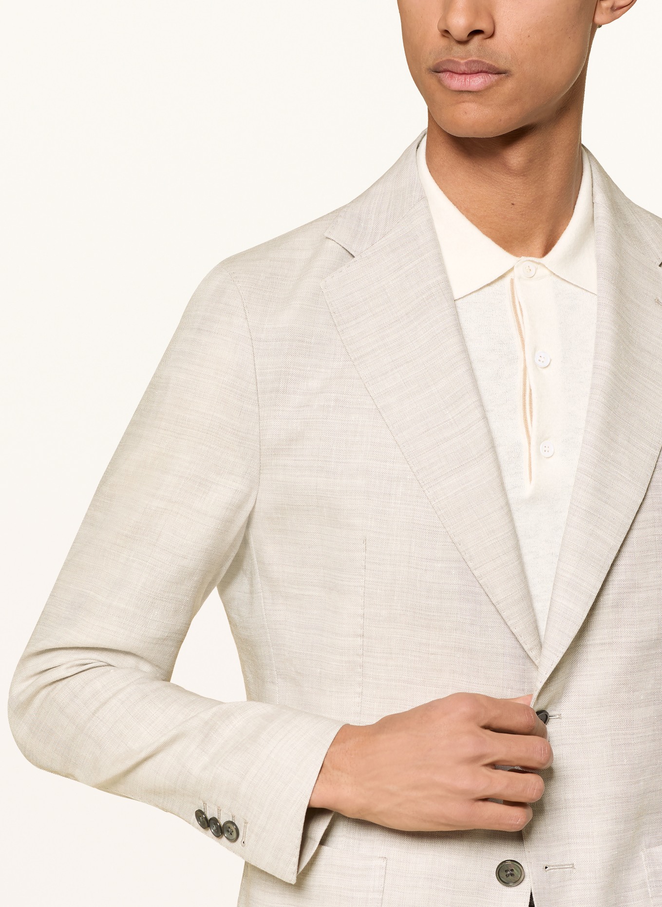 windsor. Marynarka GIORNO o kroju Extra Slim Fit z lnu: 260 Medium Beige 260