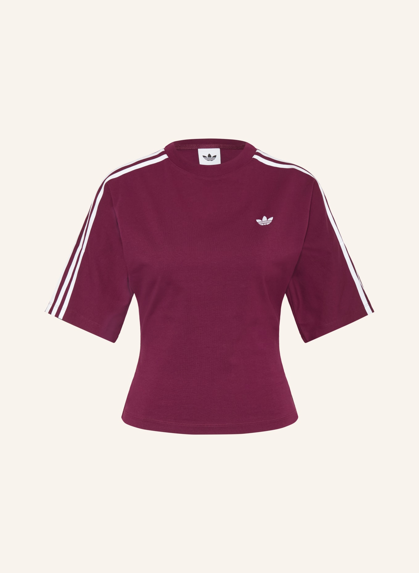 adidas Originals Tričko SLIM: TMAVĚ ČERVENÁ