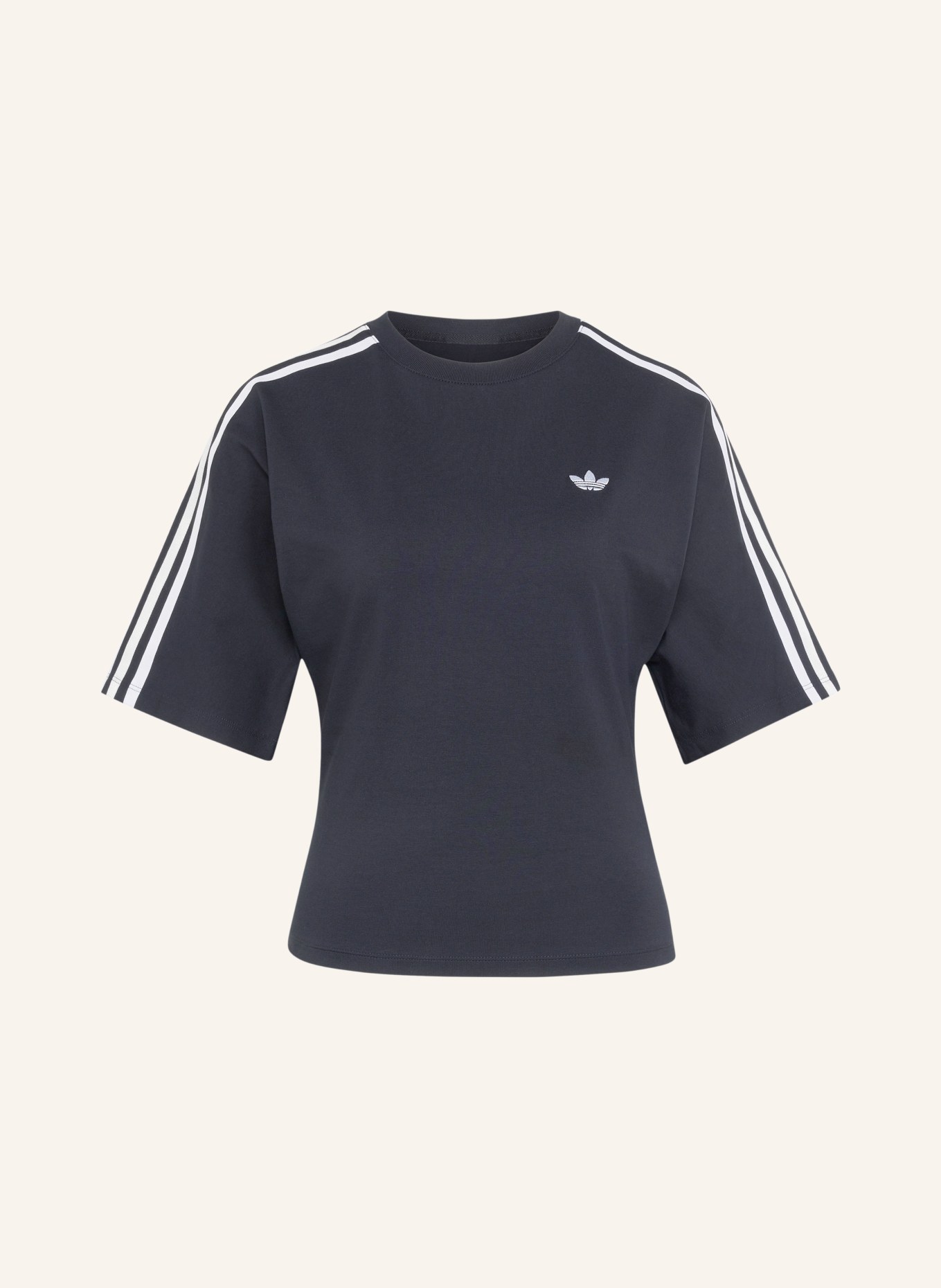 adidas Originals Tričko s pruhy: ČERNÁ / BÍLÁ