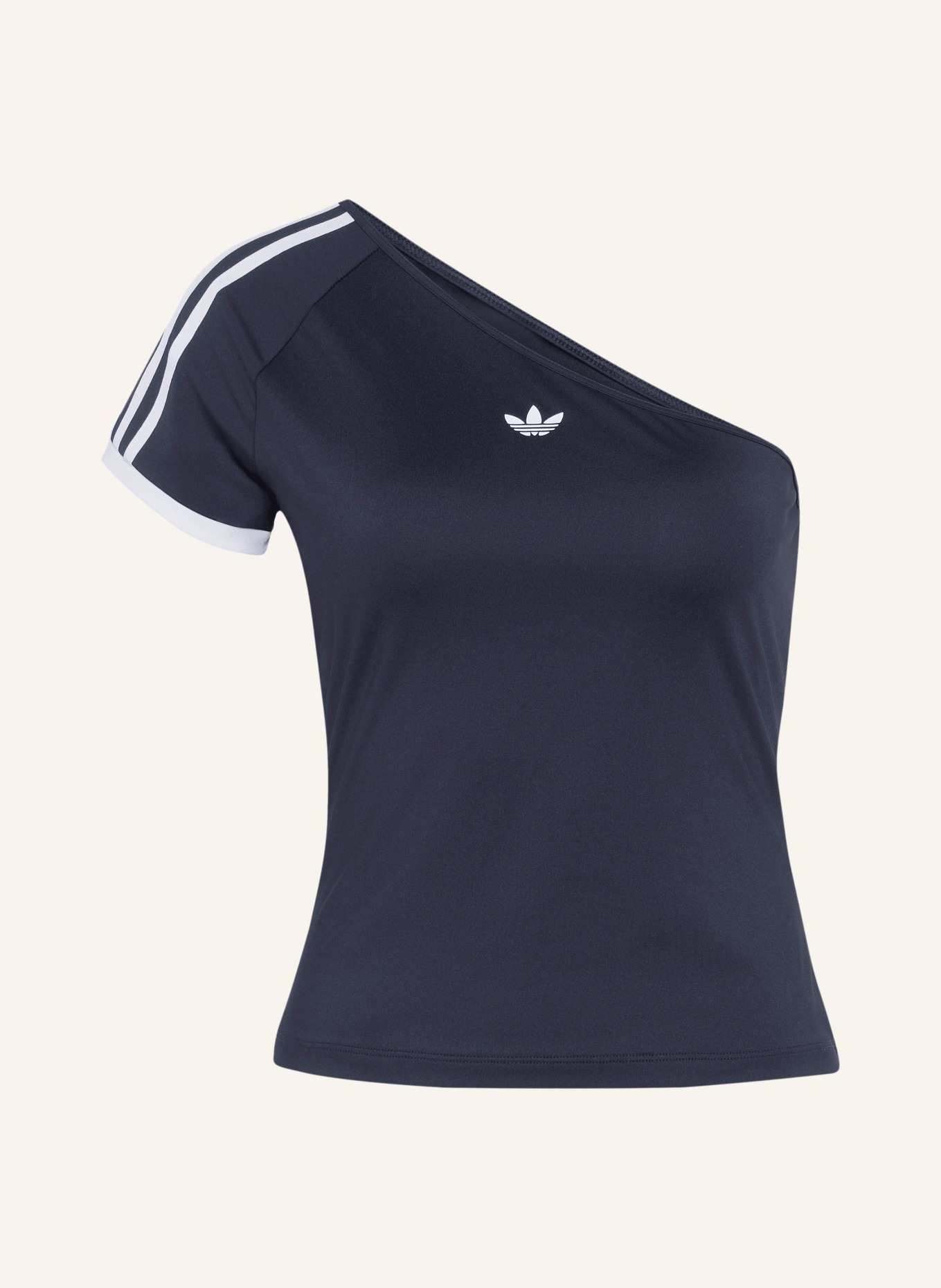 adidas Originals Tričko s jedním ramínkem a pruhy z galonu: ČERNÁ / BÍLÁ