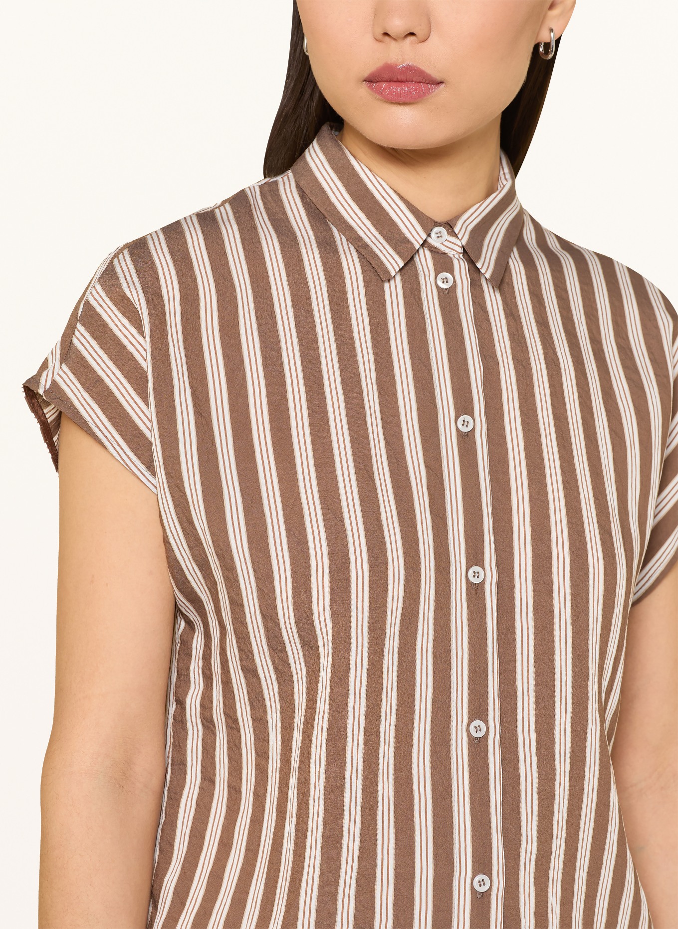 CINQUE Hemdbluse CIPANDA: TAUPE / BRAUN / CREME