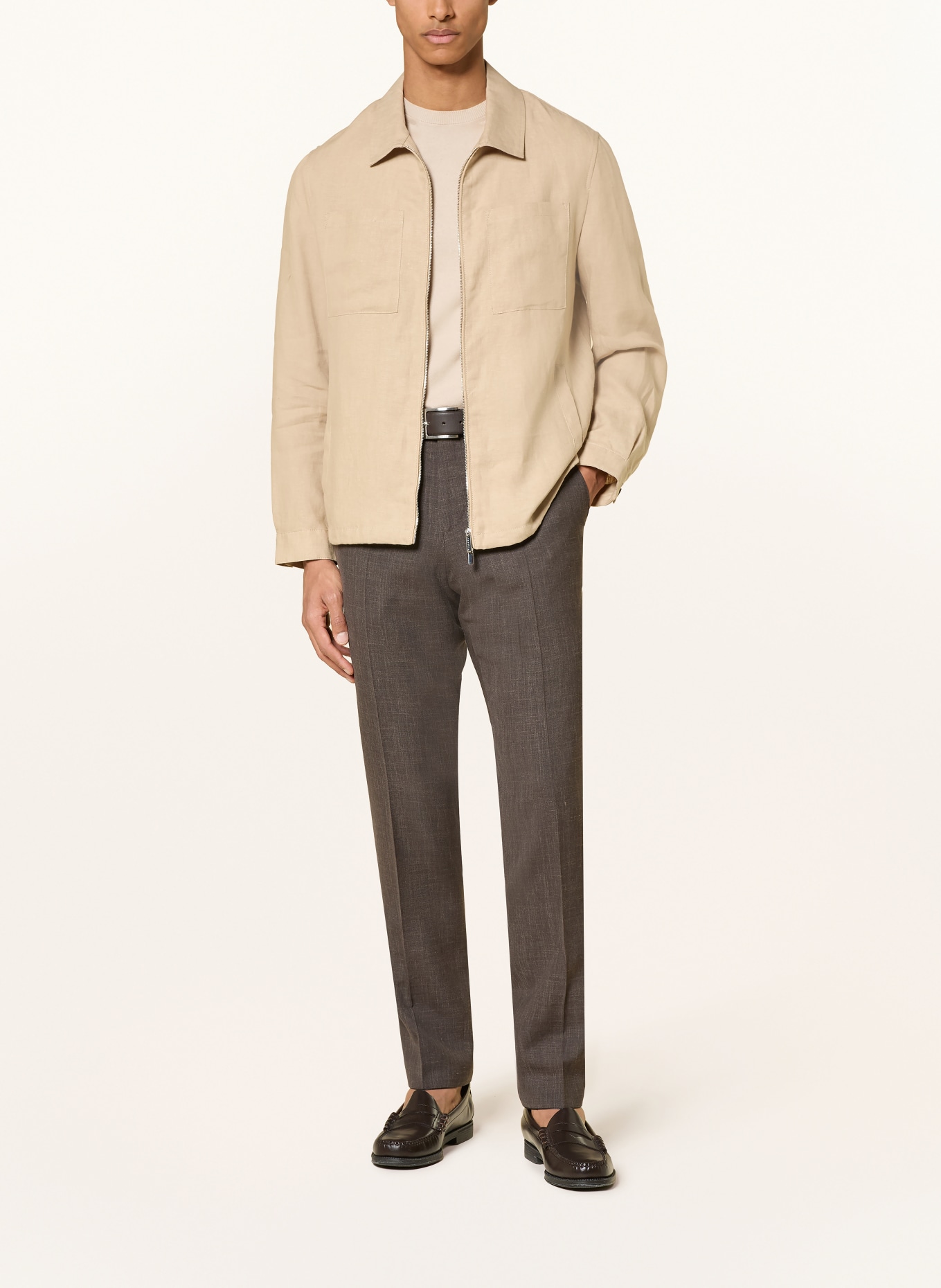 bugatti Leinen-Blouson: BEIGE