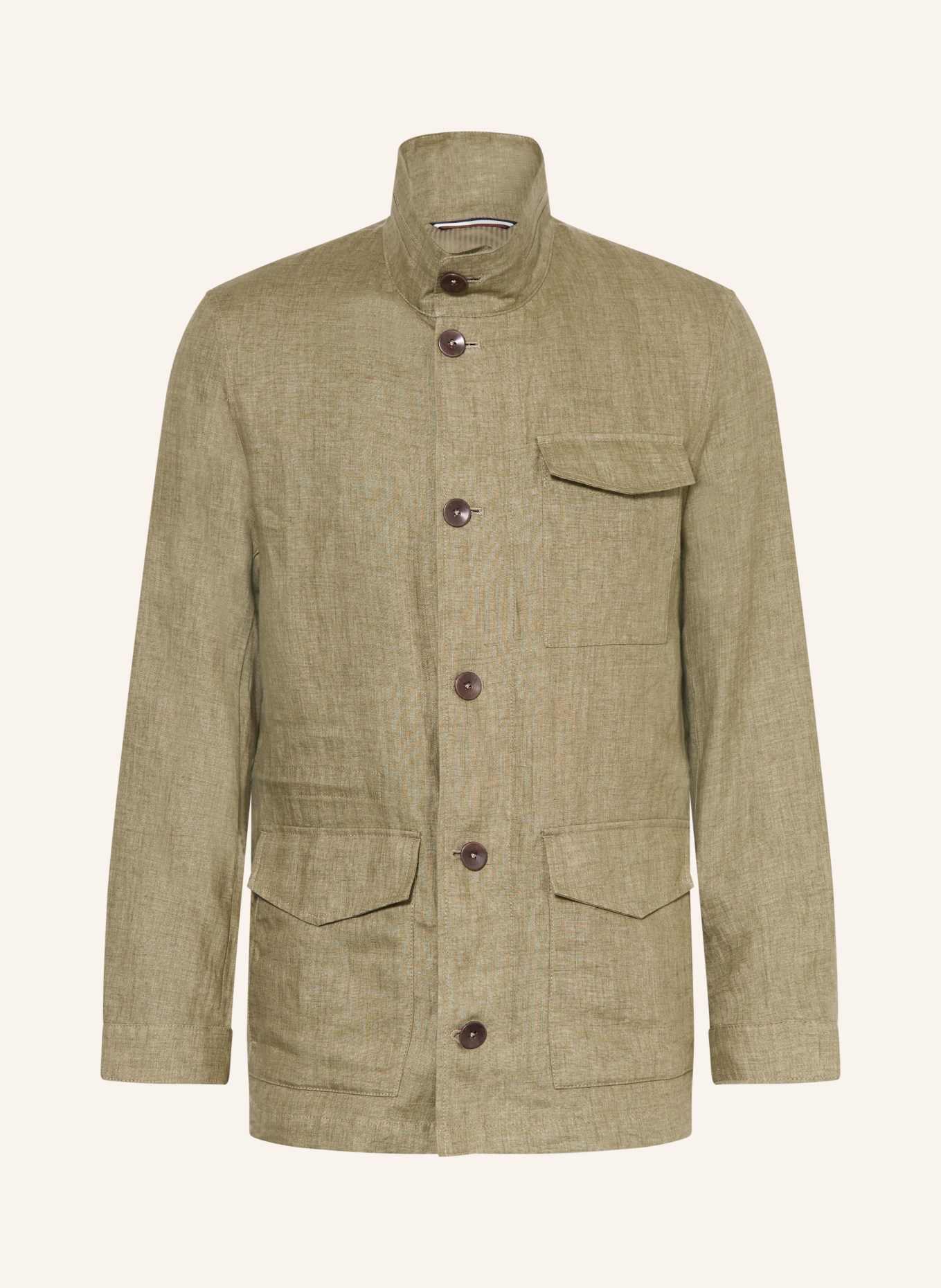 bugatti Fieldjacket aus Leinen: OLIV