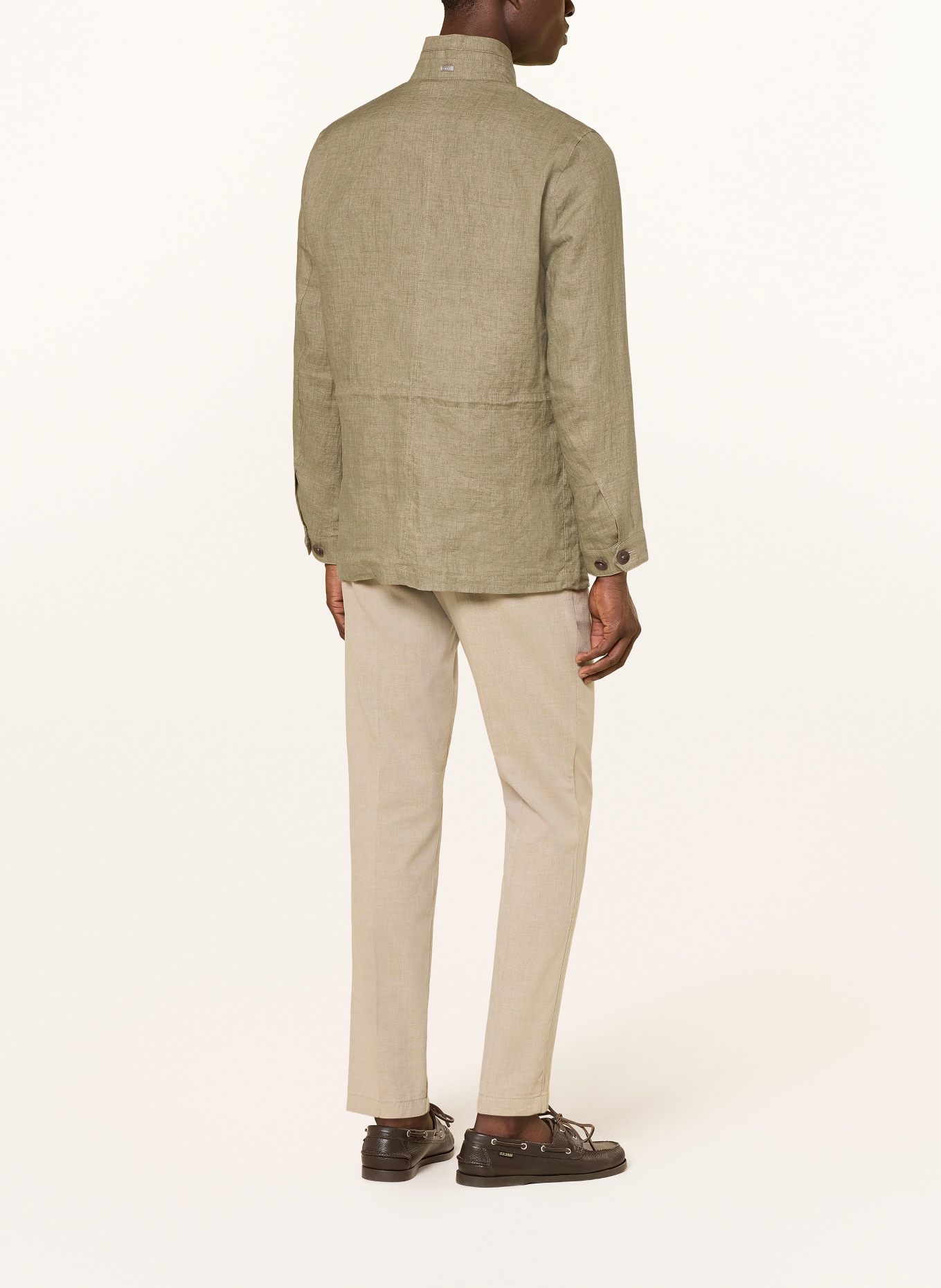 bugatti Fieldjacket aus Leinen: OLIV