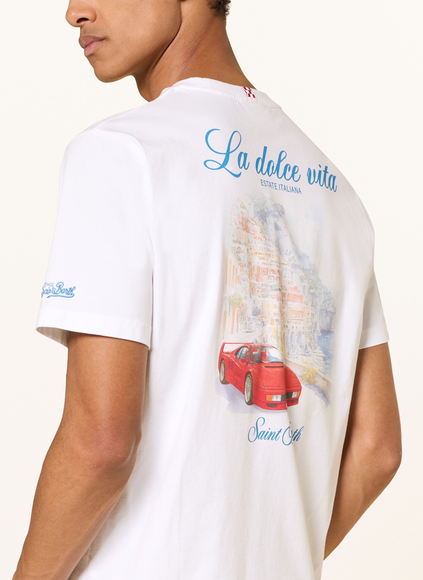 MC2 SAINT BARTH T-Shirt PORTLAND: WEISS / ROT / DUNKELBLAU