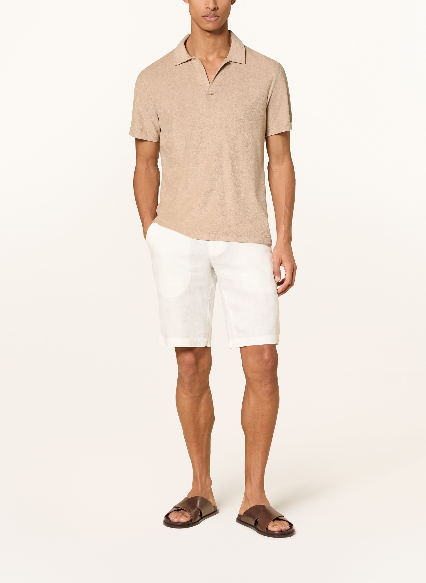 MC2 SAINT BARTH Polo en tissu éponge JEREMY: BEIGE