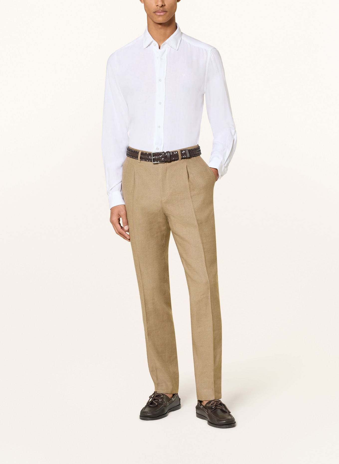 JOOP! Hemd MIKE Regular Fit mit Leinen: WEISS