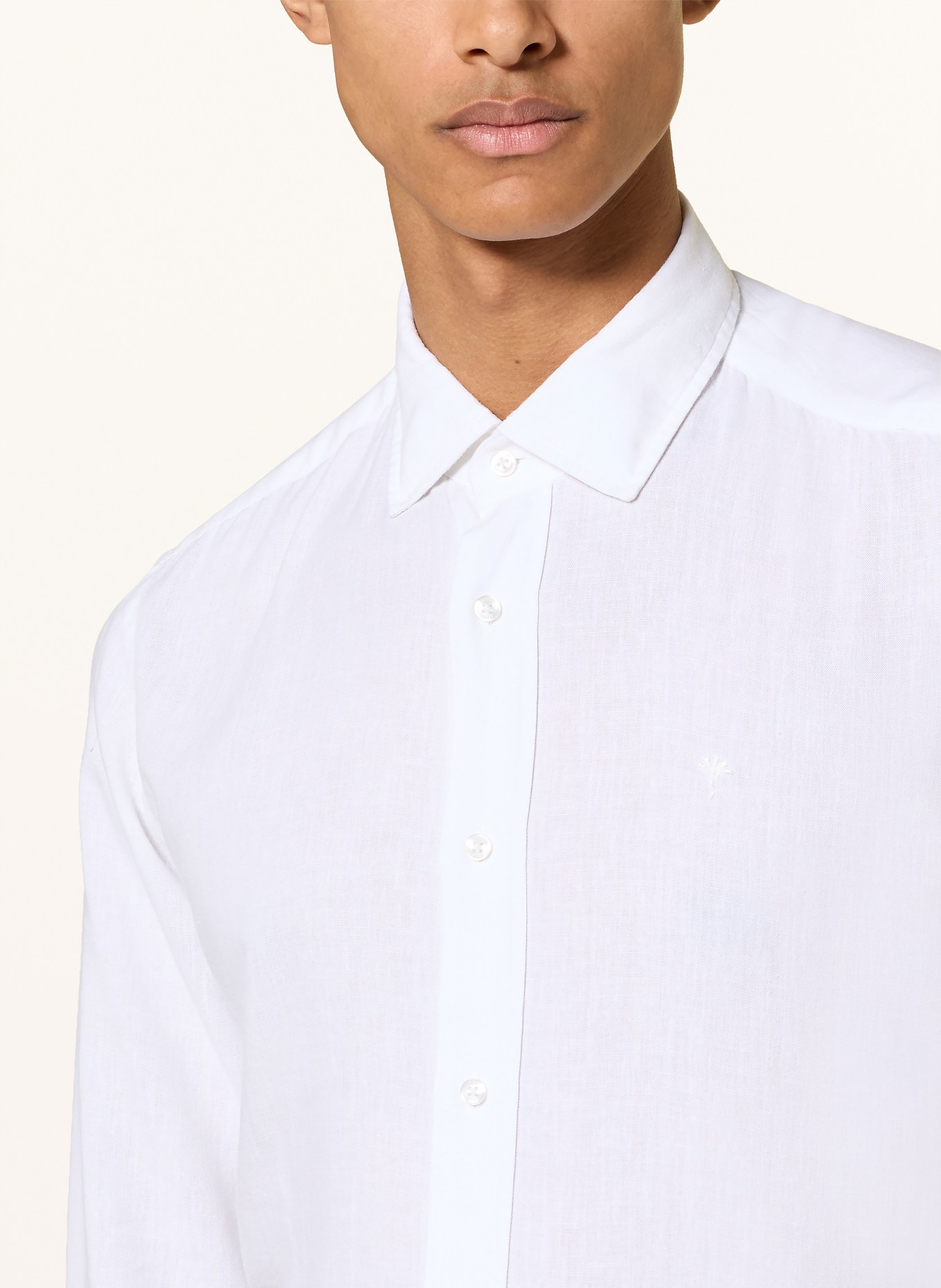 JOOP! Hemd MIKE Regular Fit mit Leinen: WEISS