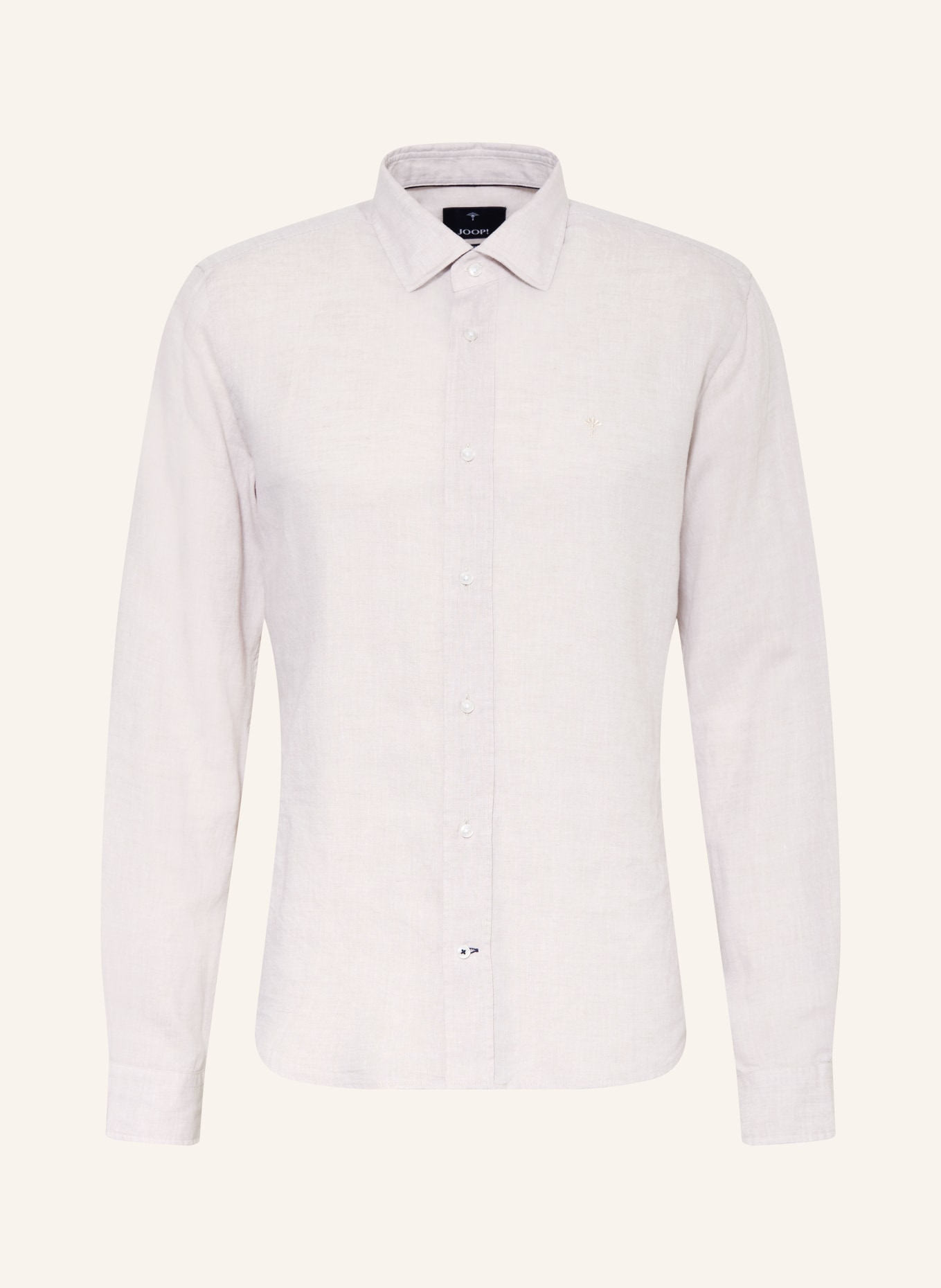 JOOP! Hemd MIKE Regular Fit mit Leinen: HELLBRAUN