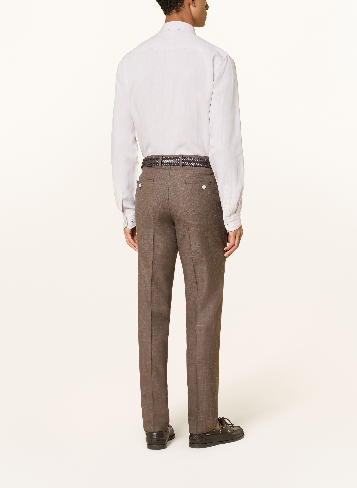 JOOP! Hemd MIKE Regular Fit mit Leinen: HELLBRAUN