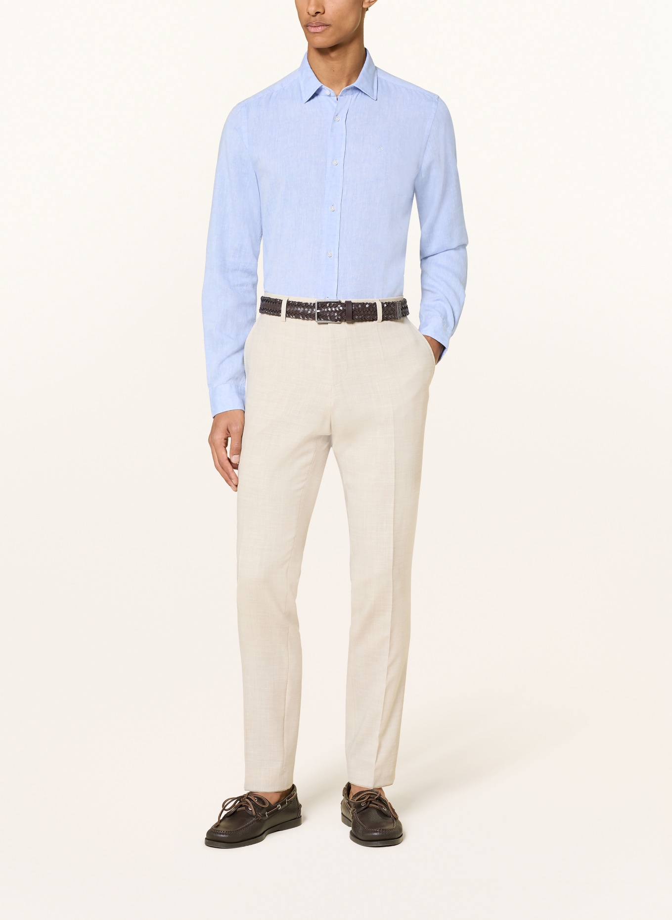 JOOP! Hemd MIKE Regular Fit mit Leinen: HELLBLAU