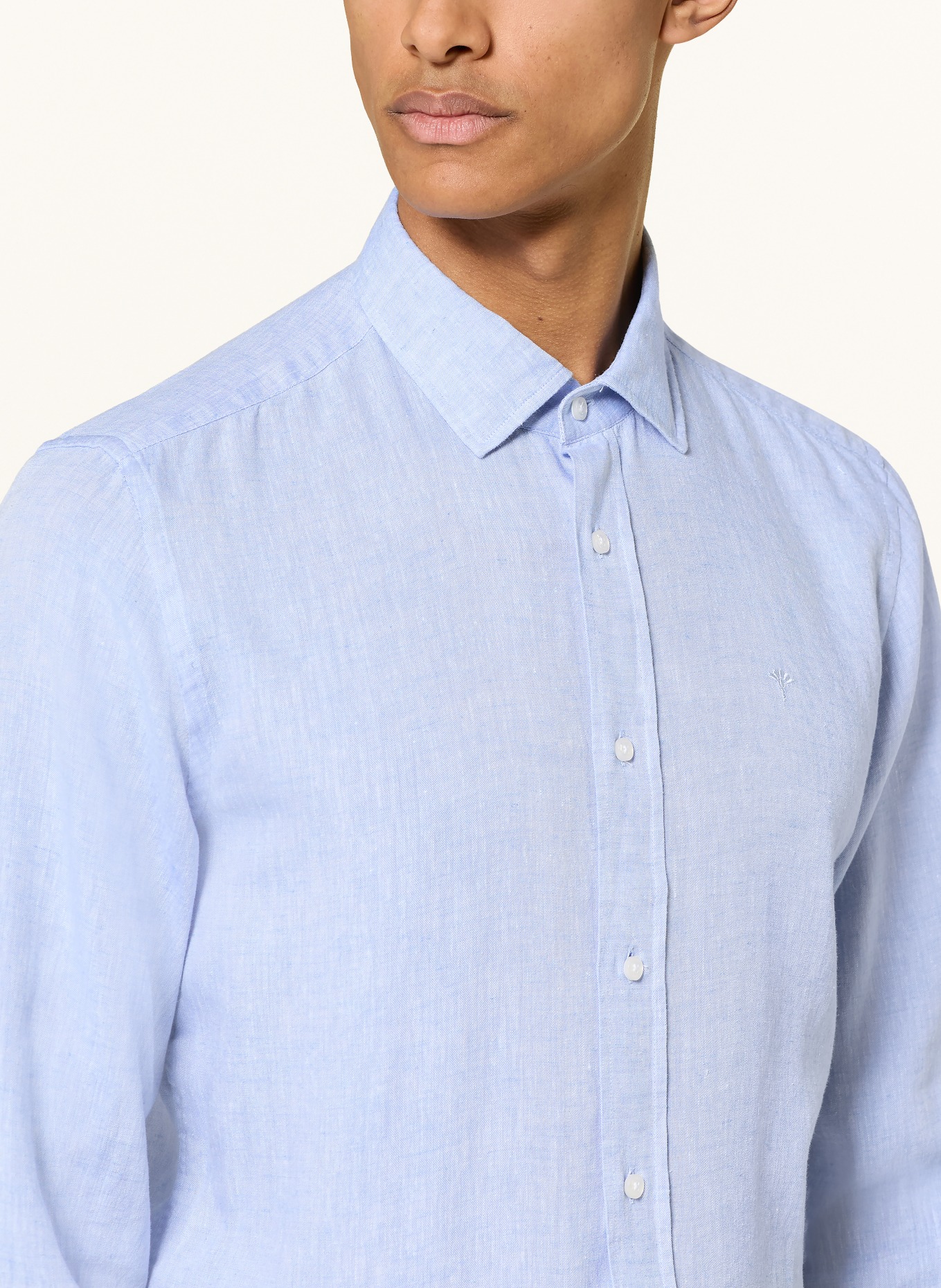 JOOP! Hemd MIKE Regular Fit mit Leinen: HELLBLAU