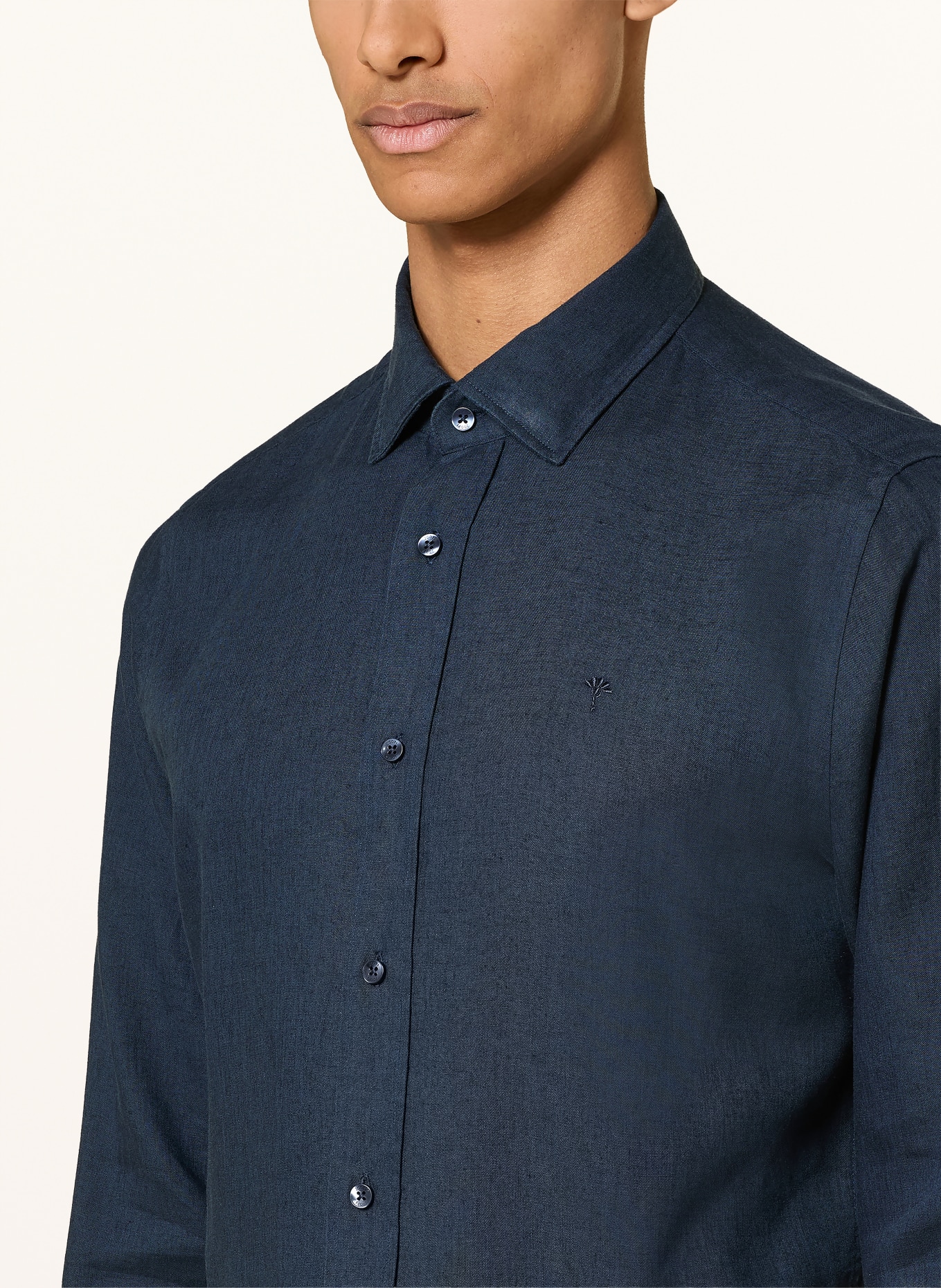 JOOP! Hemd MIKE Regular Fit mit Leinen: DUNKELBLAU