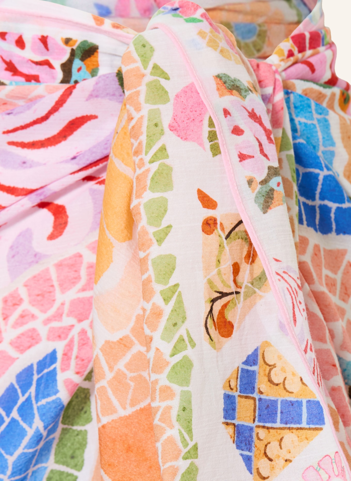 SEAFOLLY Pareo BEACH BOHEME: PINK / BLAU / WEISS