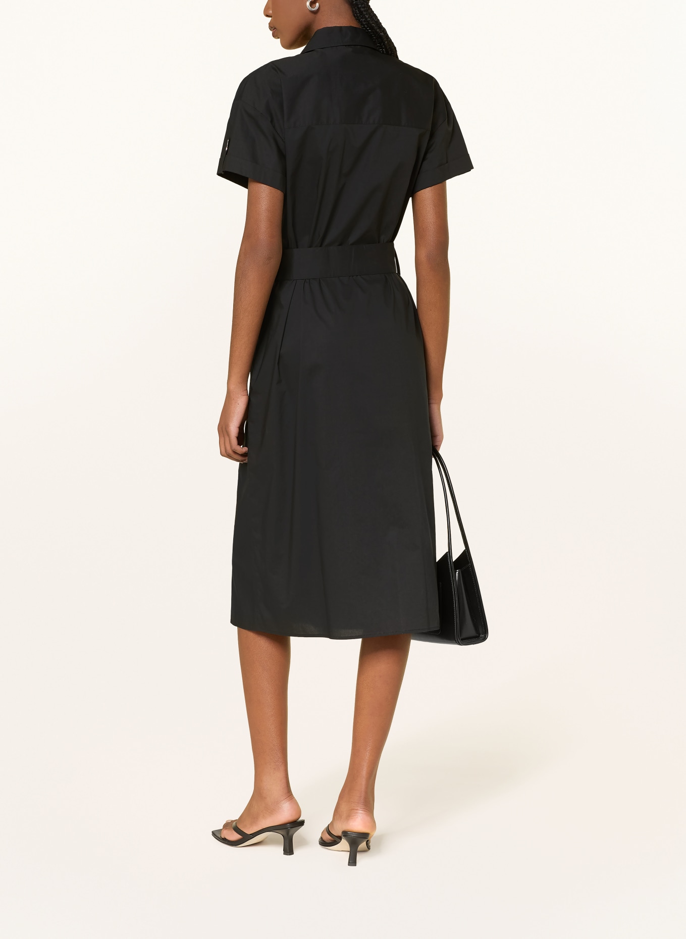 PATRIZIA PEPE Hemdblusenkleid: SCHWARZ