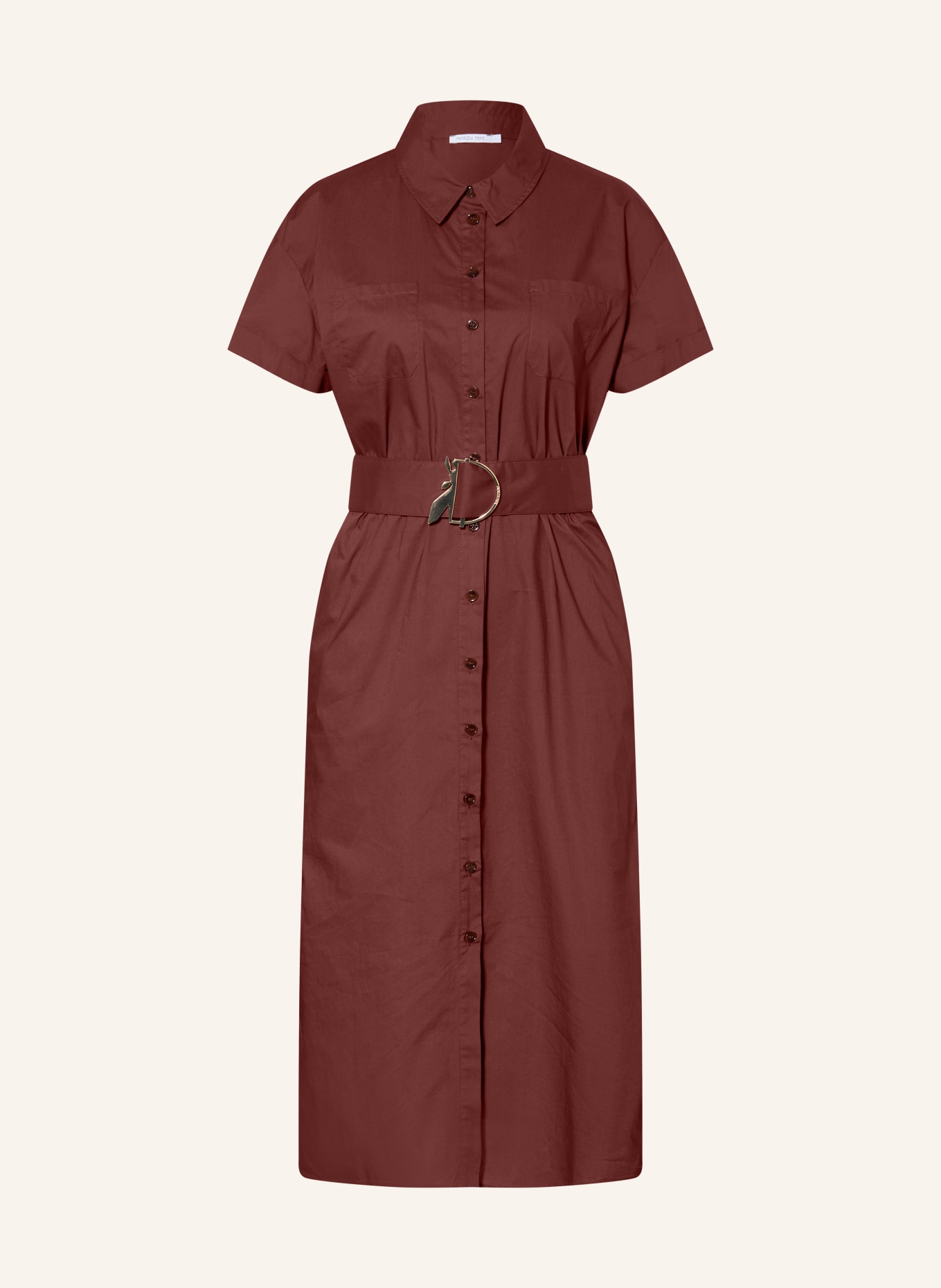PATRIZIA PEPE Hemdblusenkleid: BRAUN