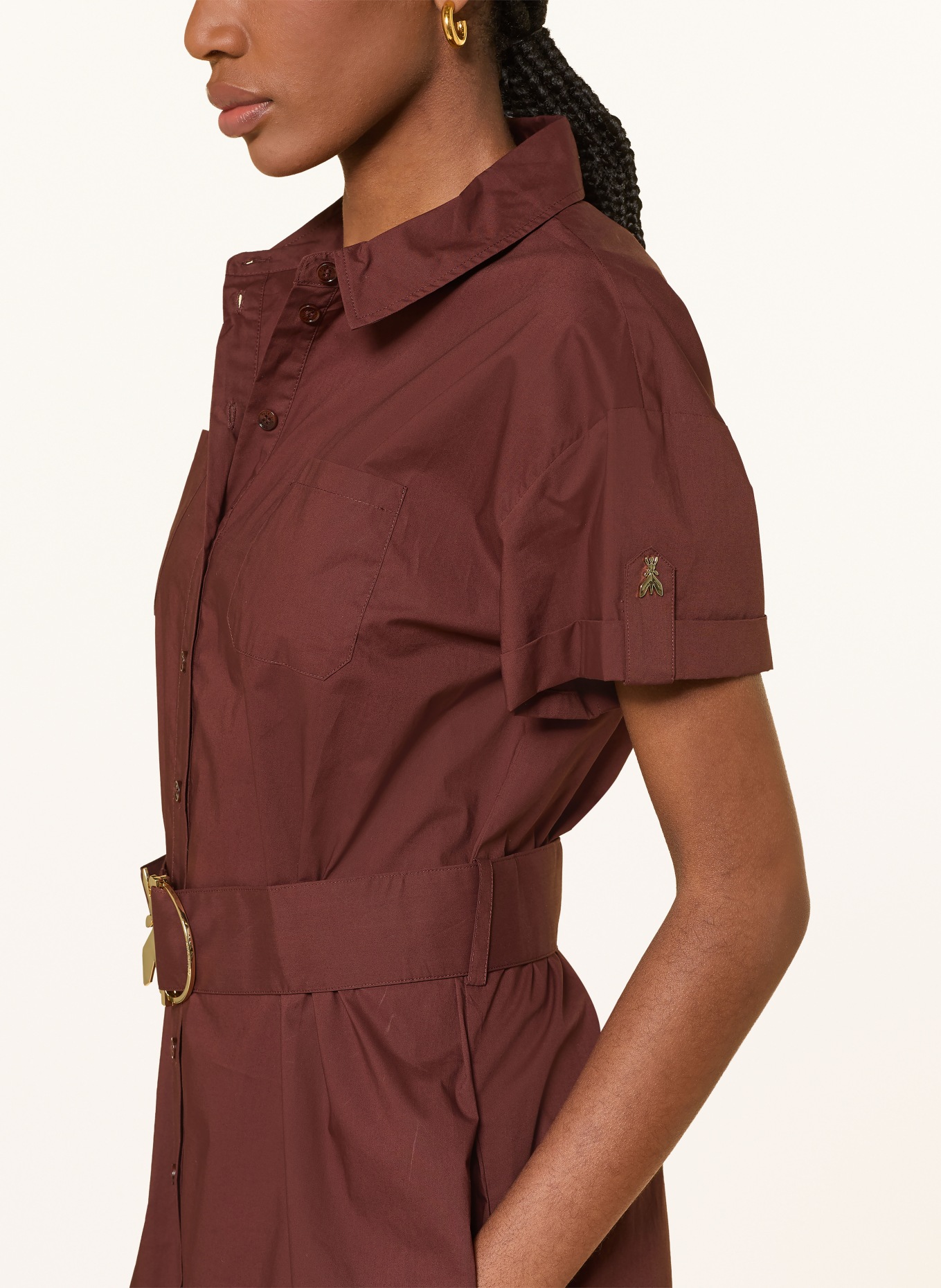 PATRIZIA PEPE Hemdblusenkleid: BRAUN