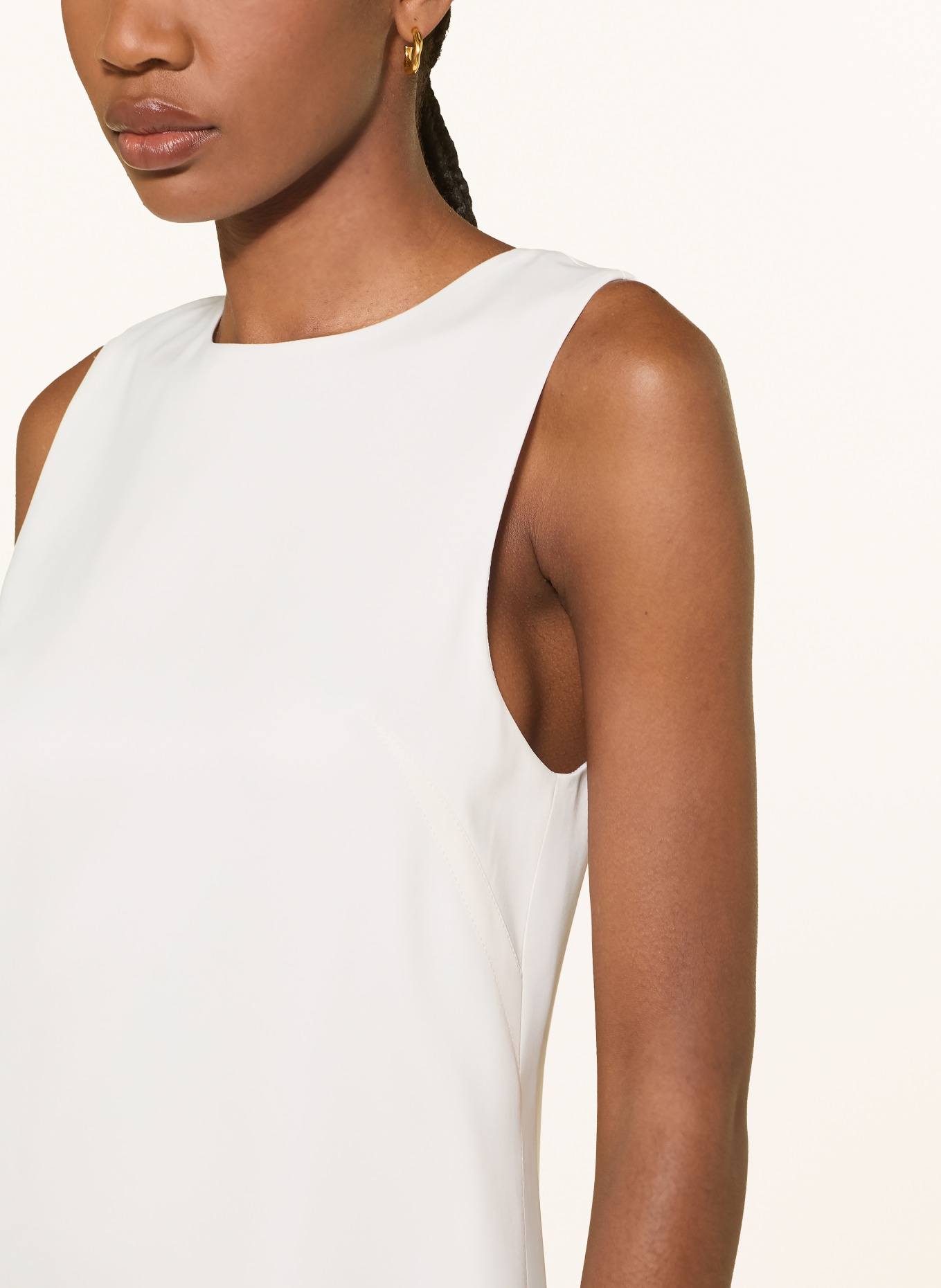 PATRIZIA PEPE Satinkleid: WEISS