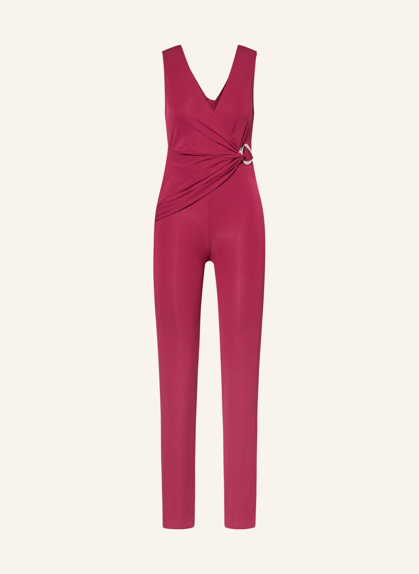 PATRIZIA PEPE Jumpsuit van jersey: DONKERROOD