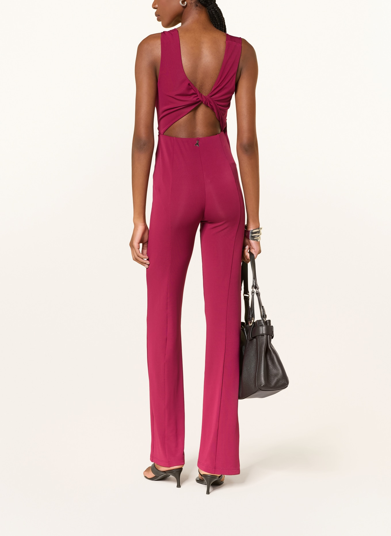 PATRIZIA PEPE Jumpsuit van jersey: DONKERROOD