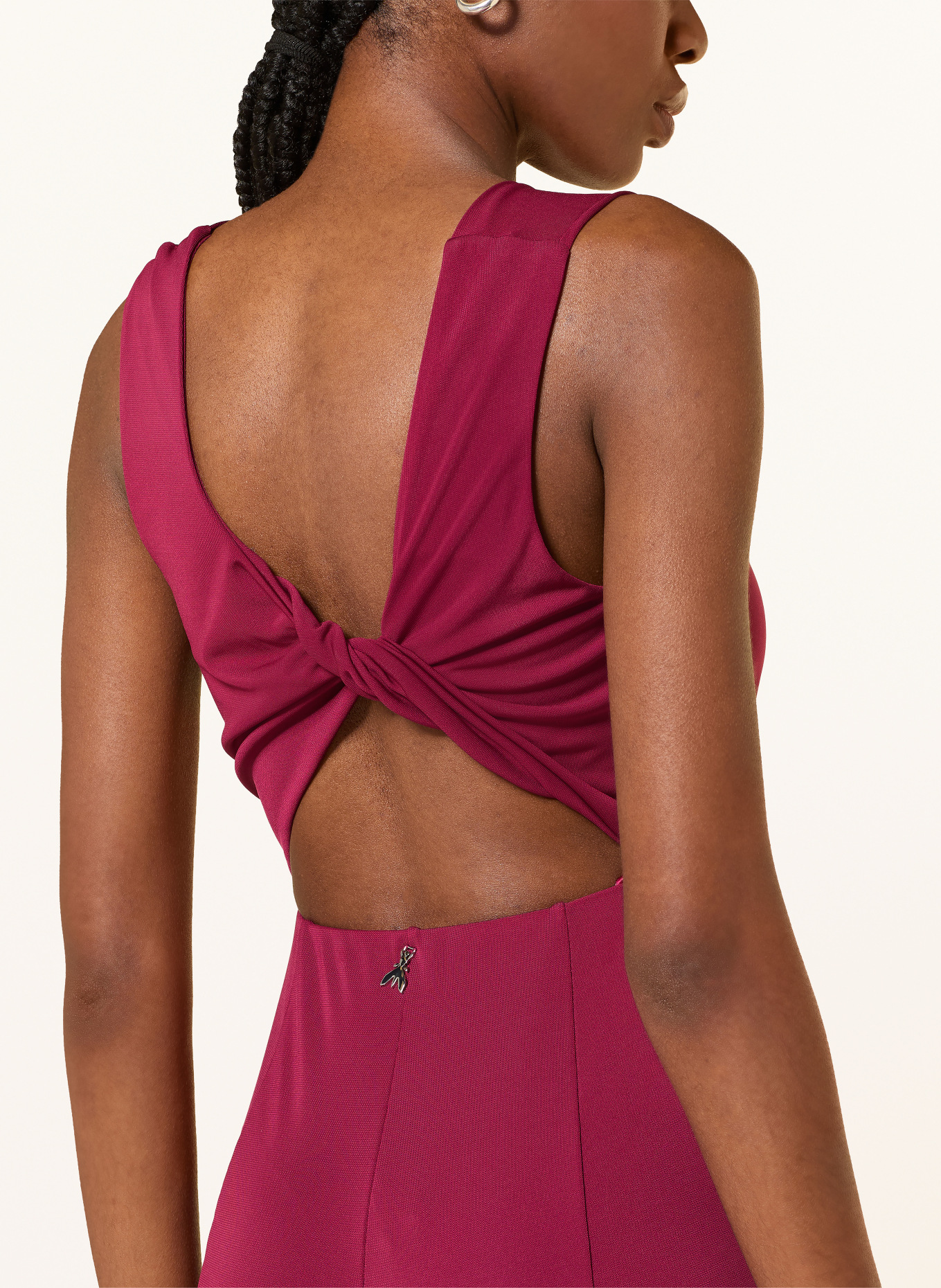 PATRIZIA PEPE Jumpsuit van jersey: DONKERROOD