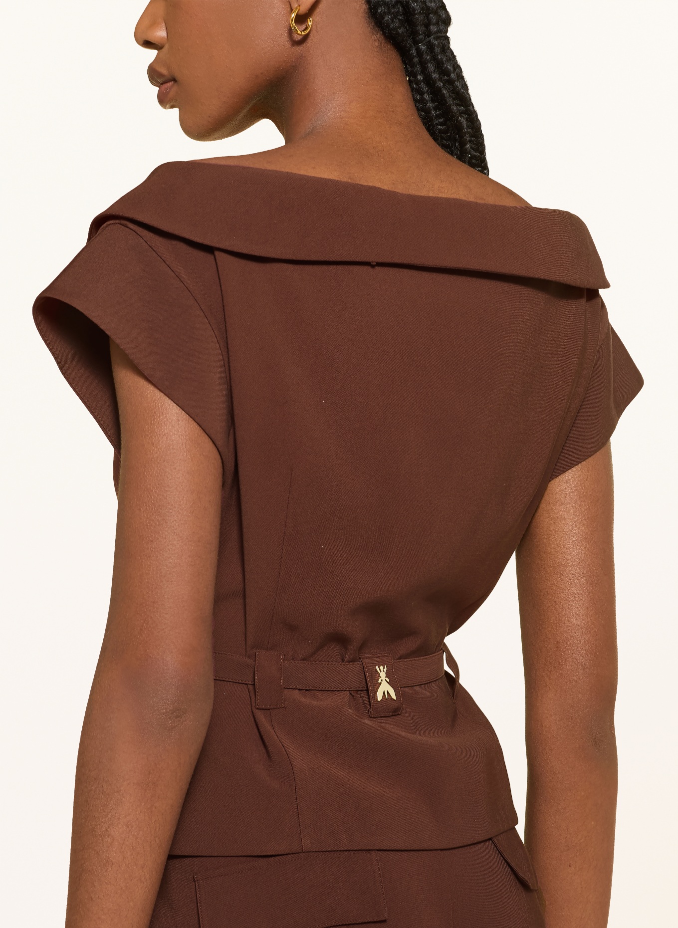 PATRIZIA PEPE Blazerweste: DUNKELBRAUN