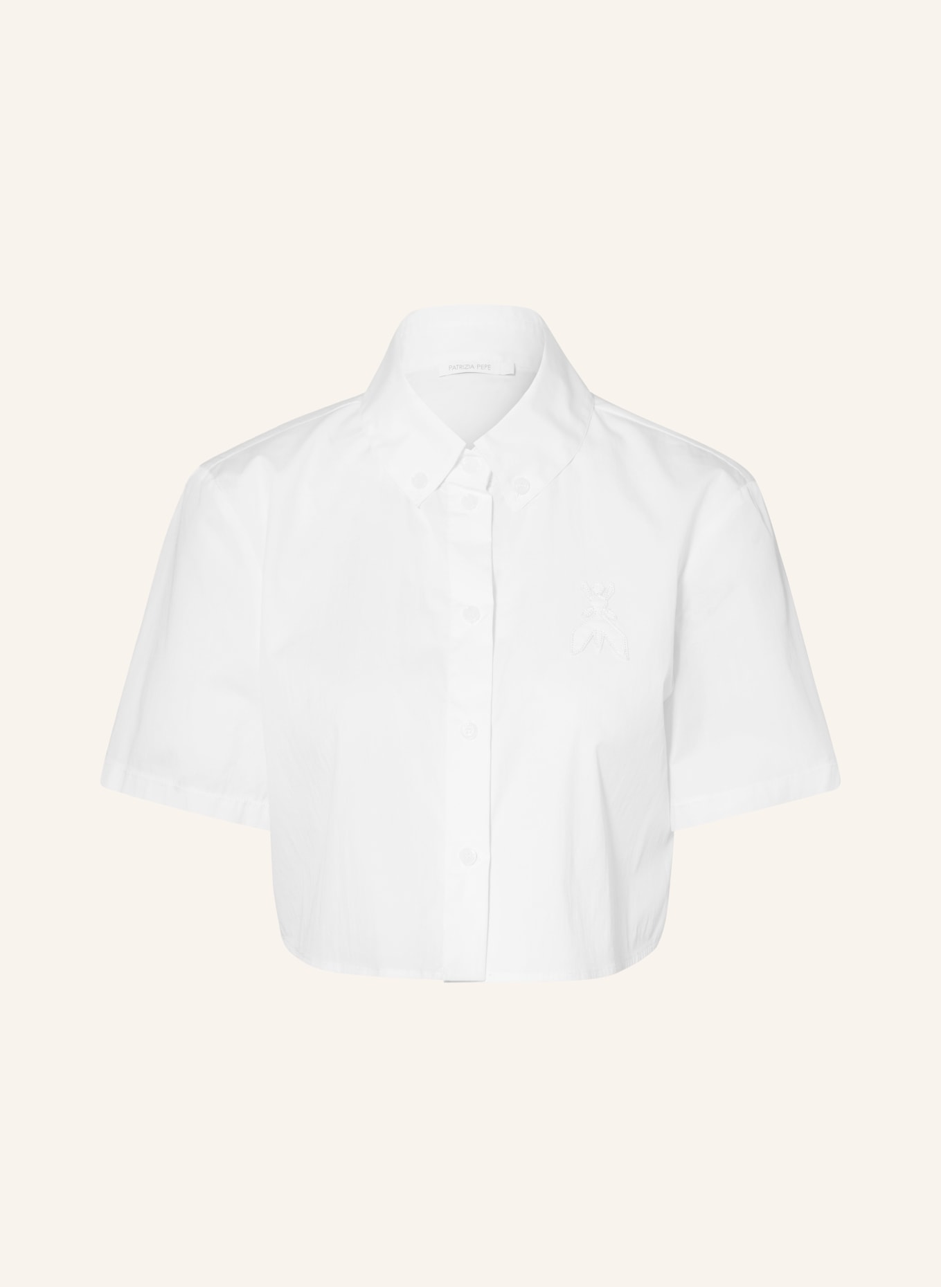 PATRIZIA PEPE Cropped-Hemdbluse: CREME