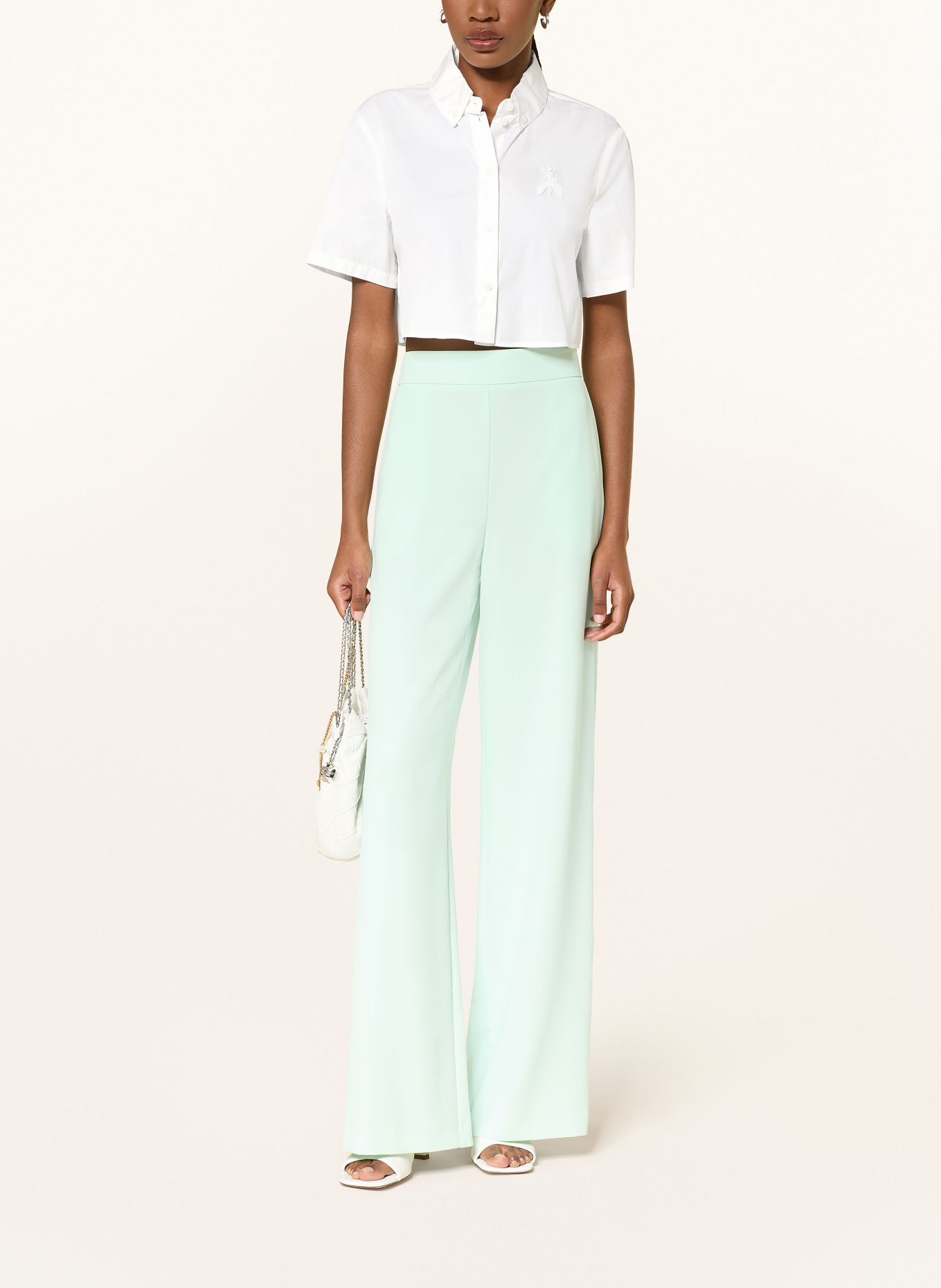 PATRIZIA PEPE Cropped-Hemdbluse: CREME