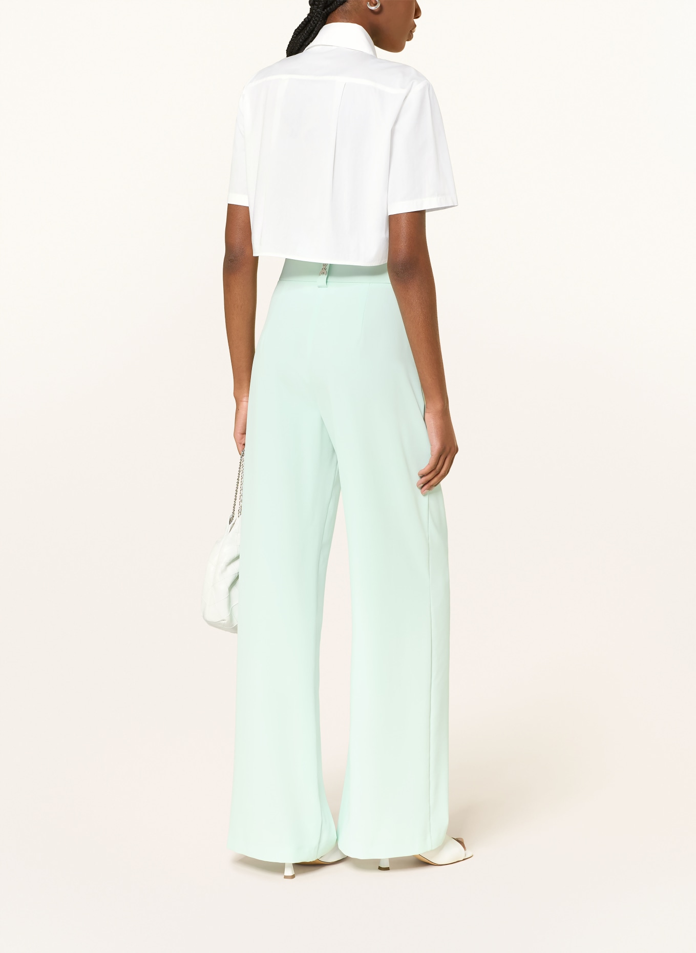 PATRIZIA PEPE Cropped-Hemdbluse: CREME