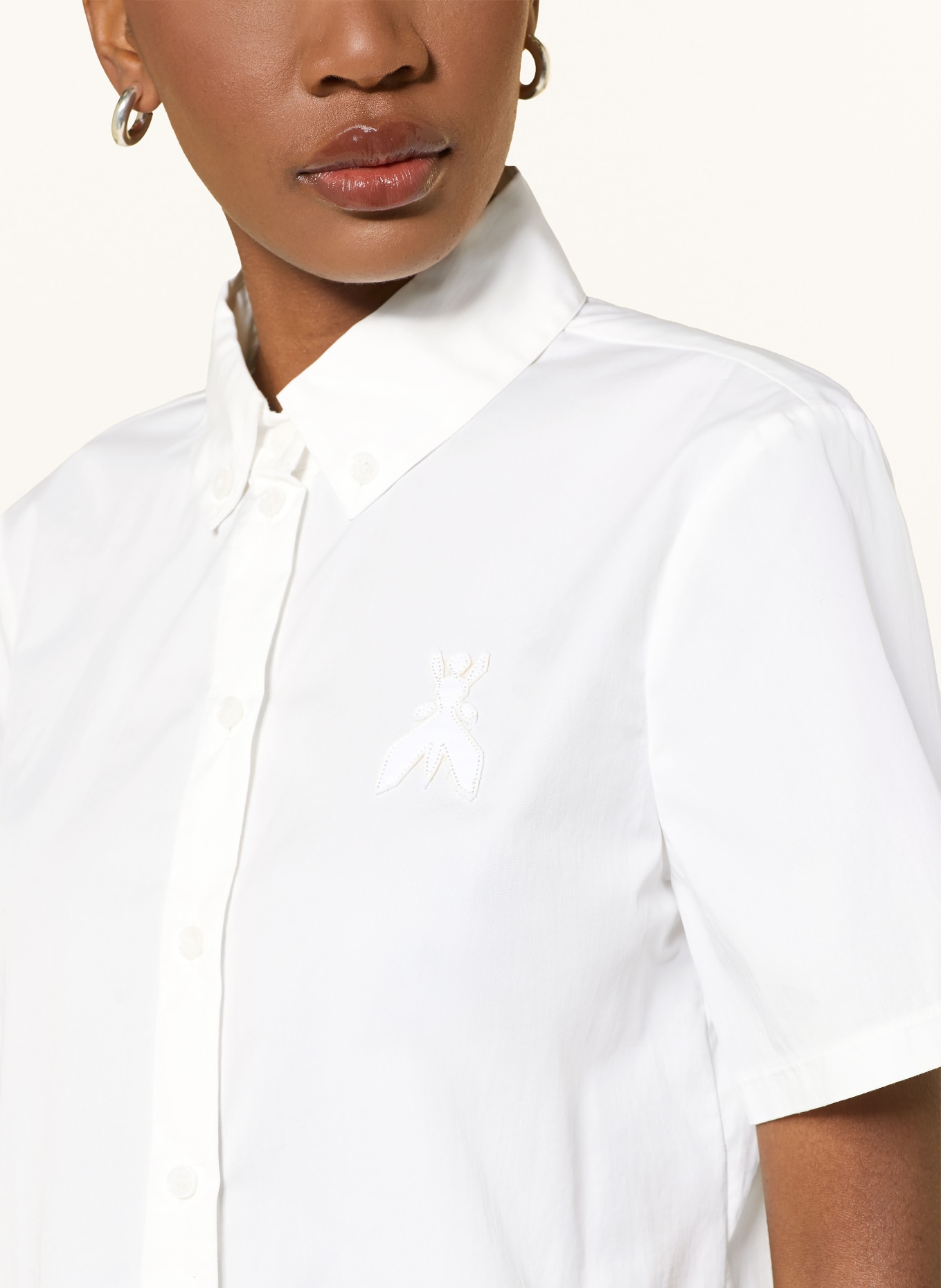 PATRIZIA PEPE Cropped-Hemdbluse: CREME