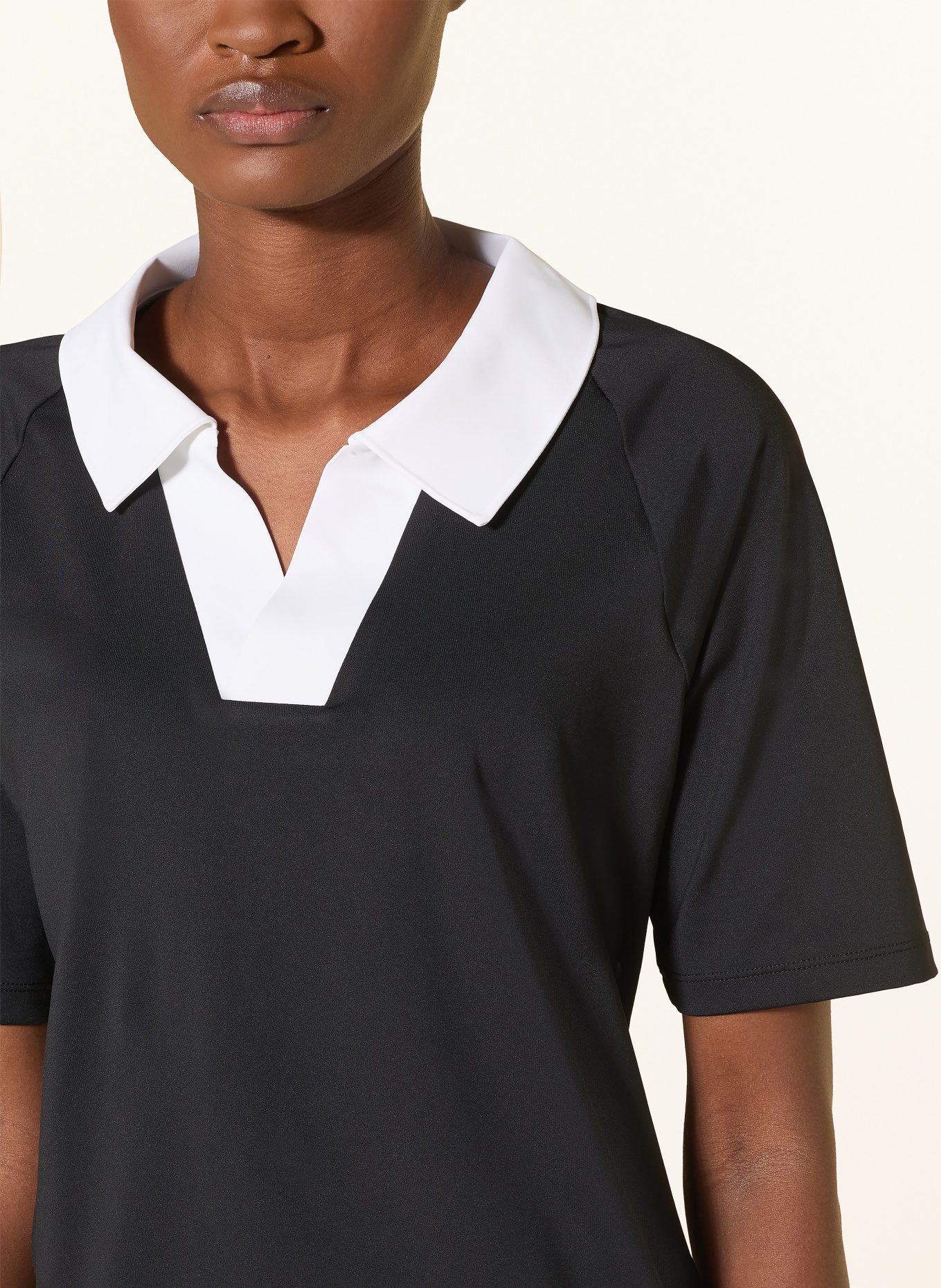 GOLDBERGH Funktions-Poloshirt PICCOLA: SCHWARZ / WEISS