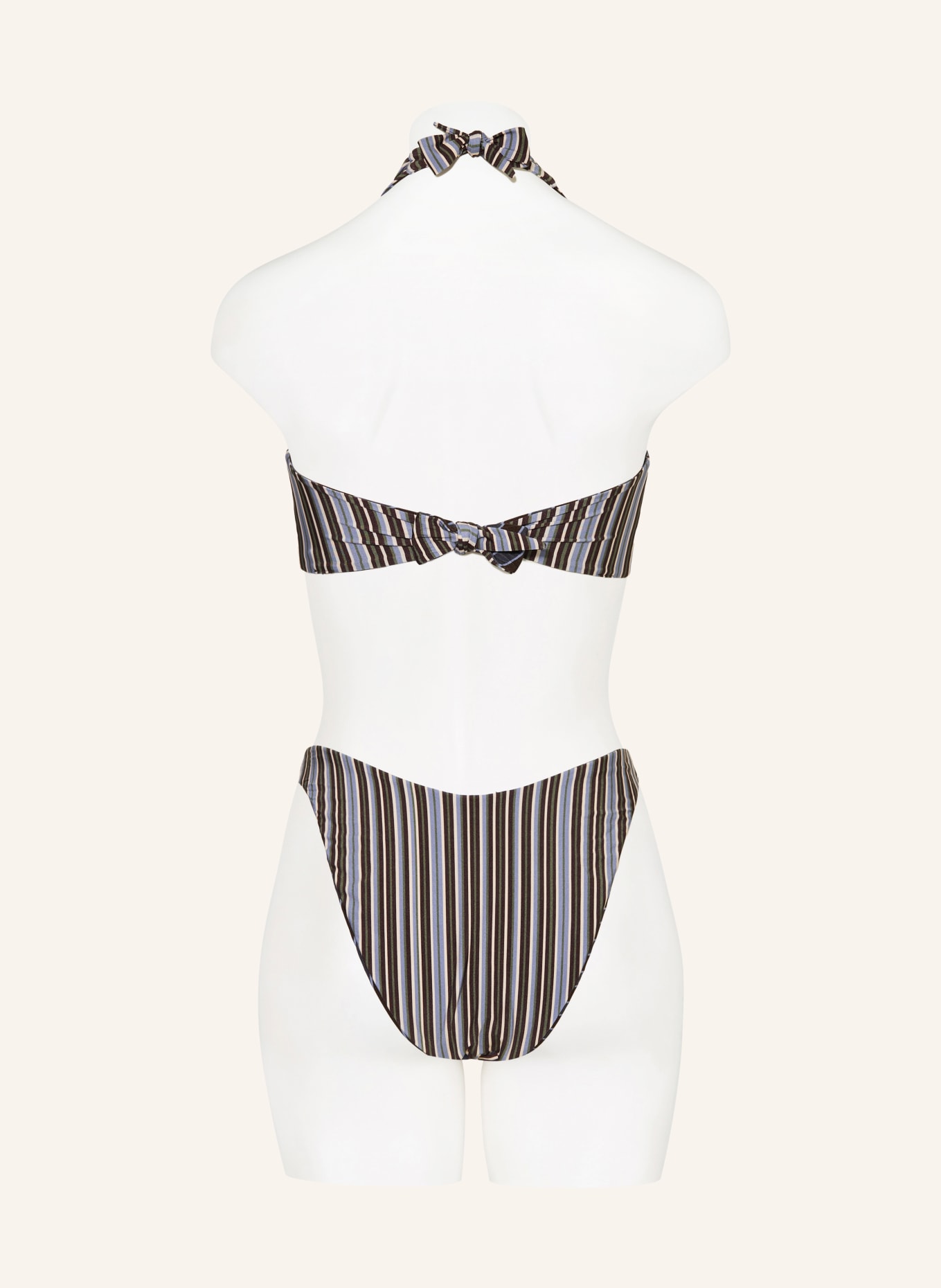 JETS Australia Bas de bikini brésilien réversible LAELIA: MARRON FONCÉ / CRÈME / BLEU FONCÉ