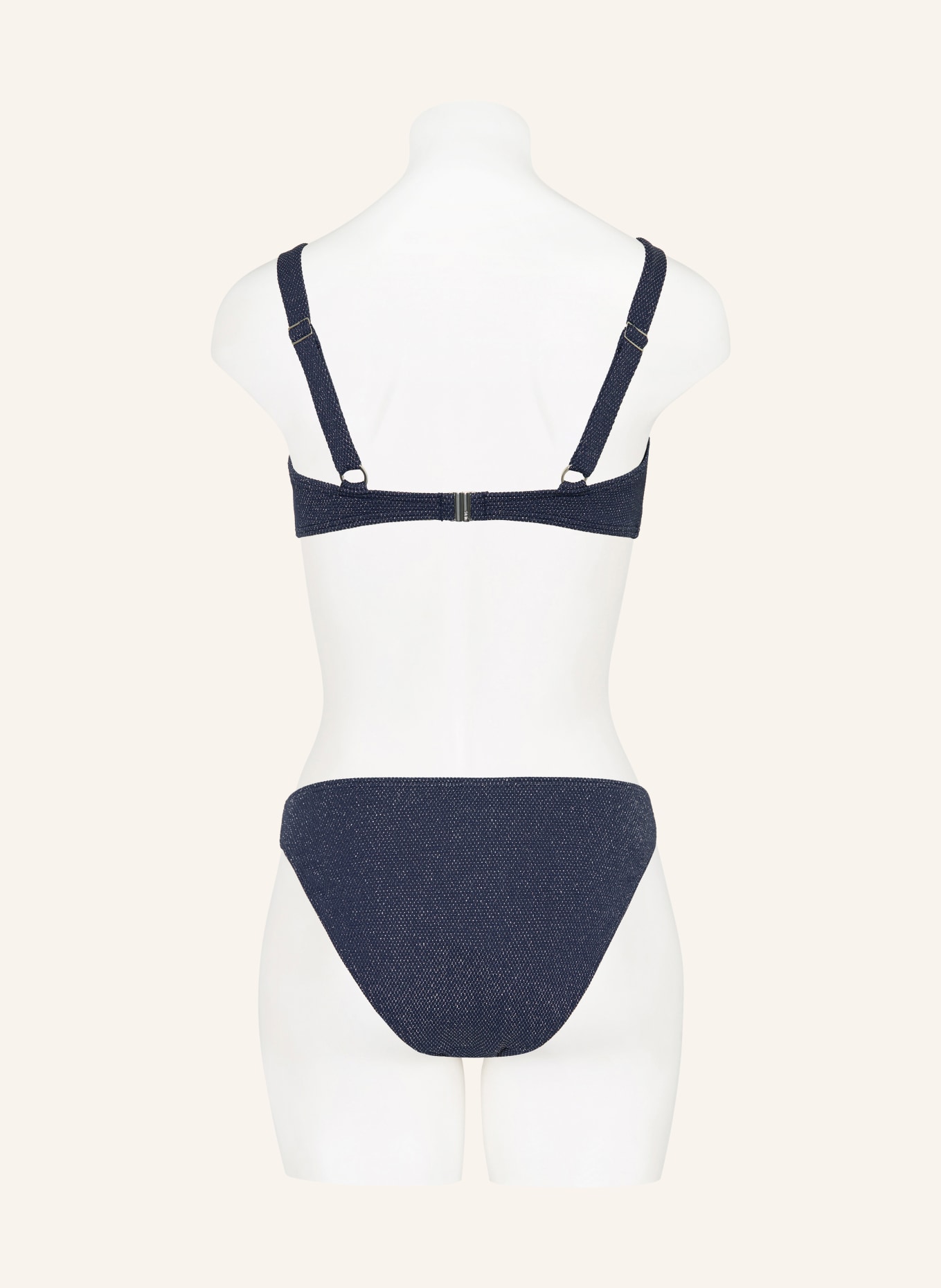 JETS Australia Basic-Bikini-Hose TIRARI NIGHTS mit Glitzergarn: DUNKELBLAU / SILBER