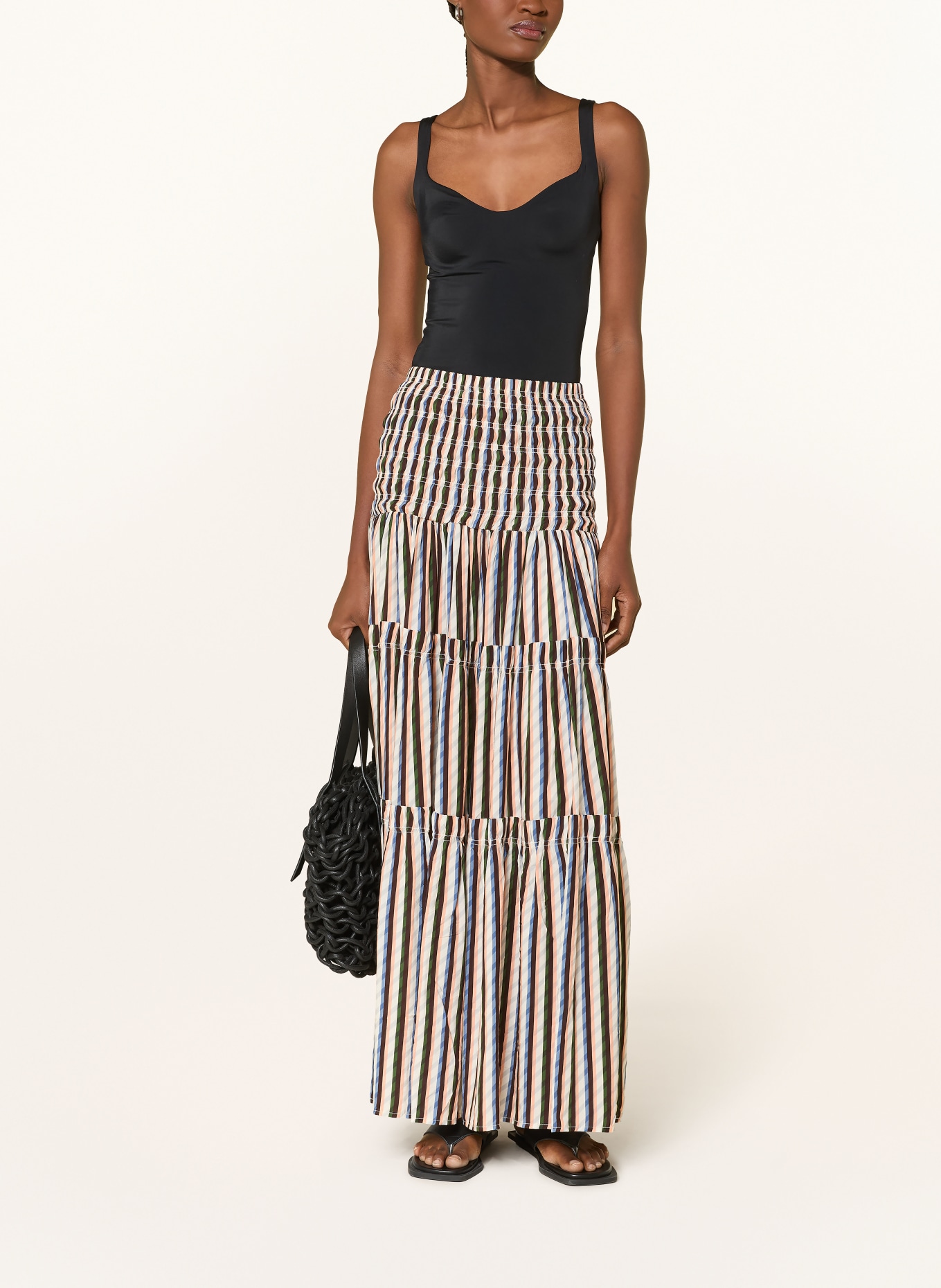 JETS Australia Jupe LAELIA: BLANC / ORANGE CLAIR / BLEU