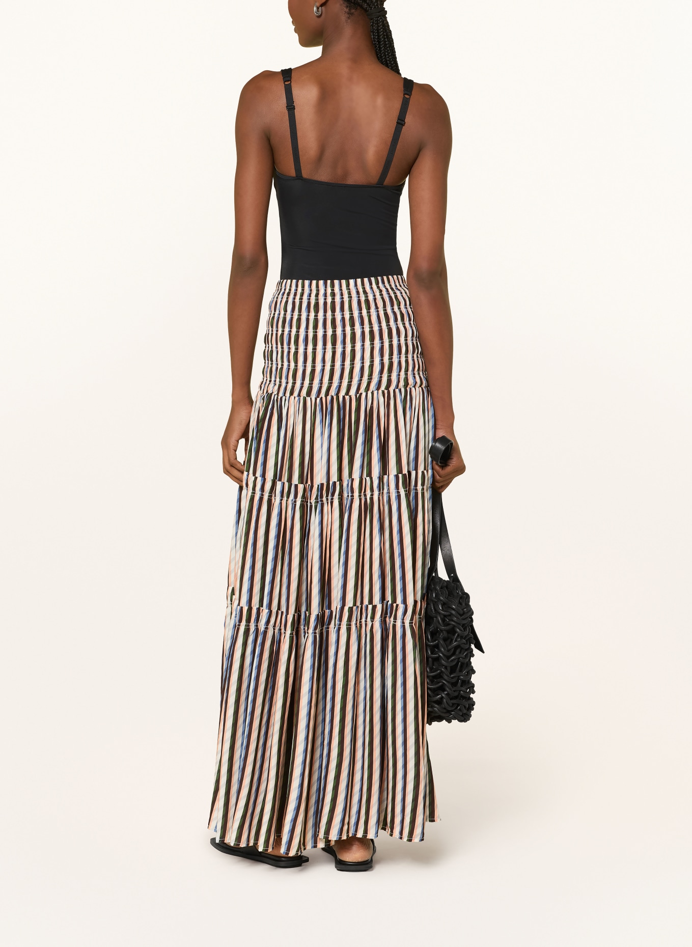 JETS Australia Jupe LAELIA: BLANC / ORANGE CLAIR / BLEU