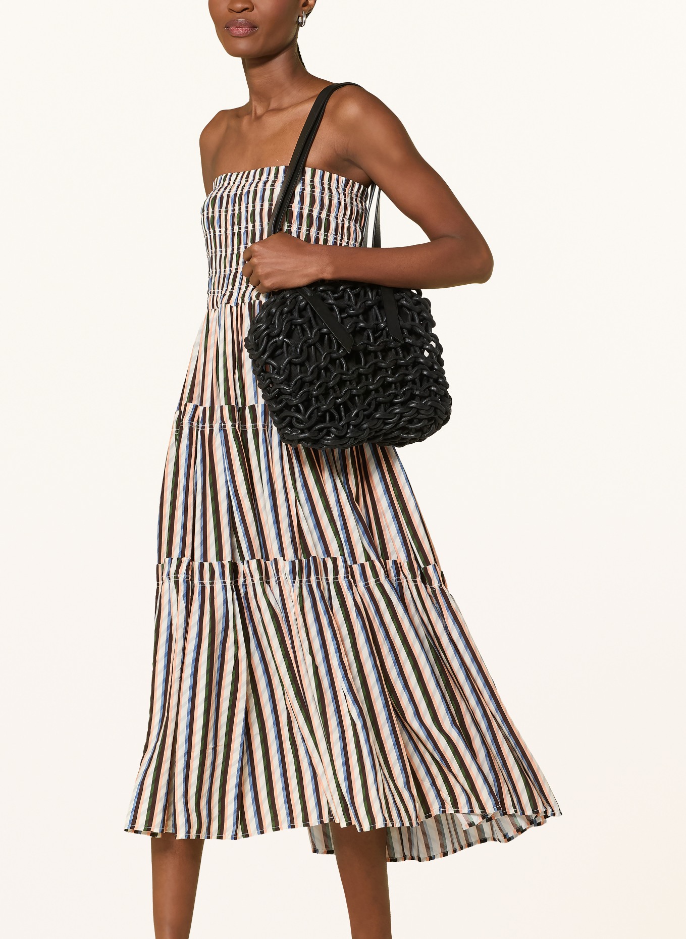 JETS Australia Jupe LAELIA: BLANC / ORANGE CLAIR / BLEU