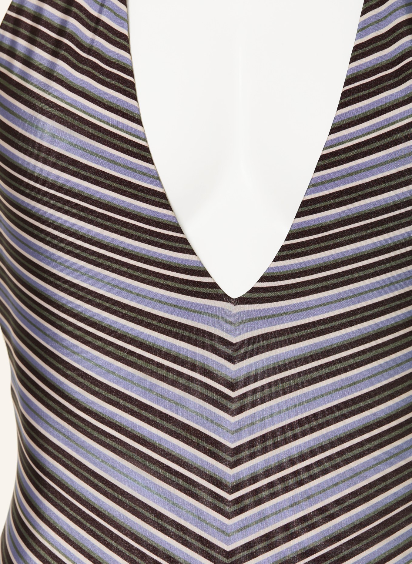 JETS Australia Maillot de bain dos nu réversible LAELIA: MARRON FONCÉ / ÉCRU / BLEU CLAIR