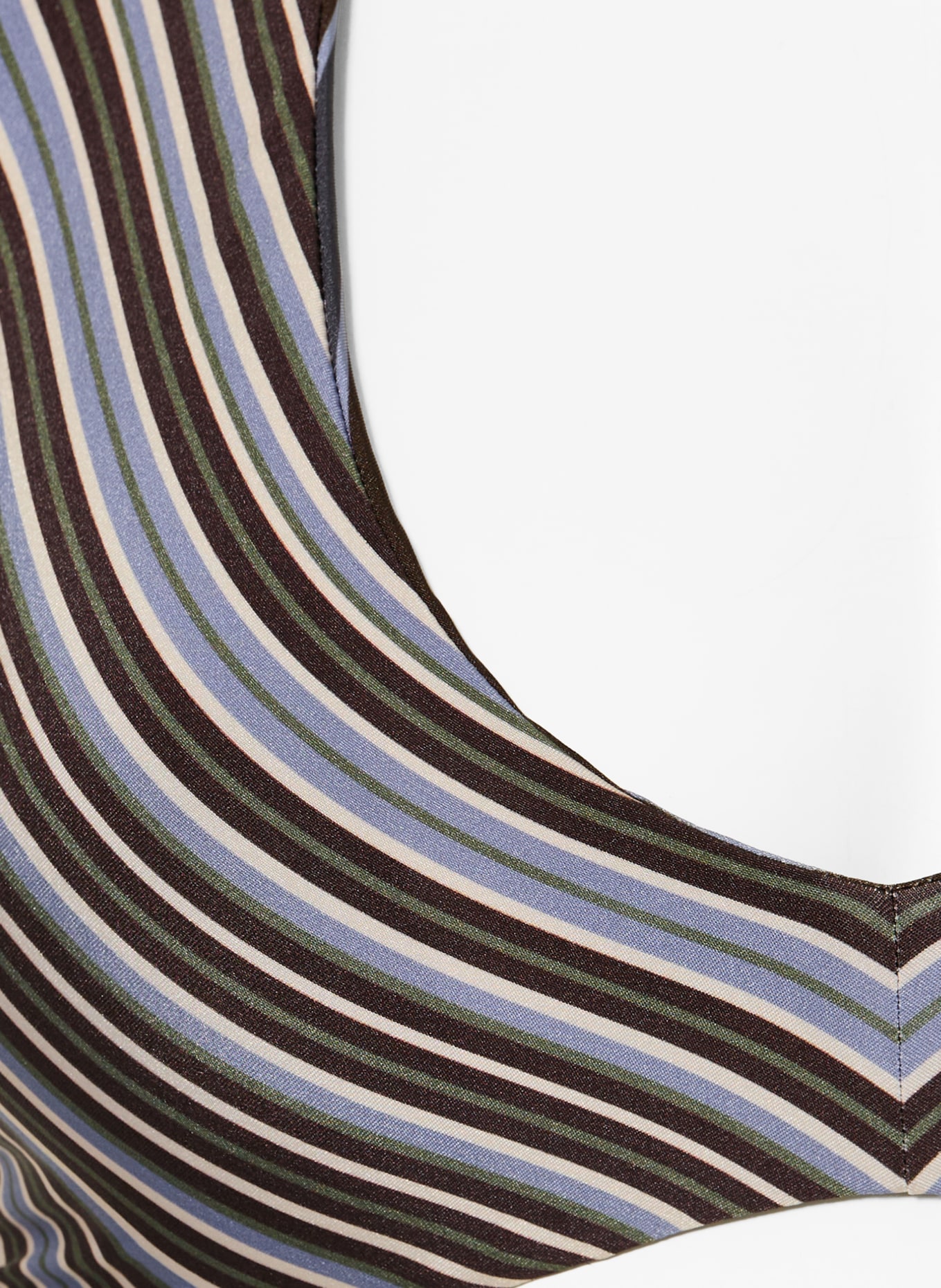 JETS Australia Haut de bikini à nouer dans le cou LAELIA réversible: MARRON FONCÉ / CRÈME / BLEU FONCÉ