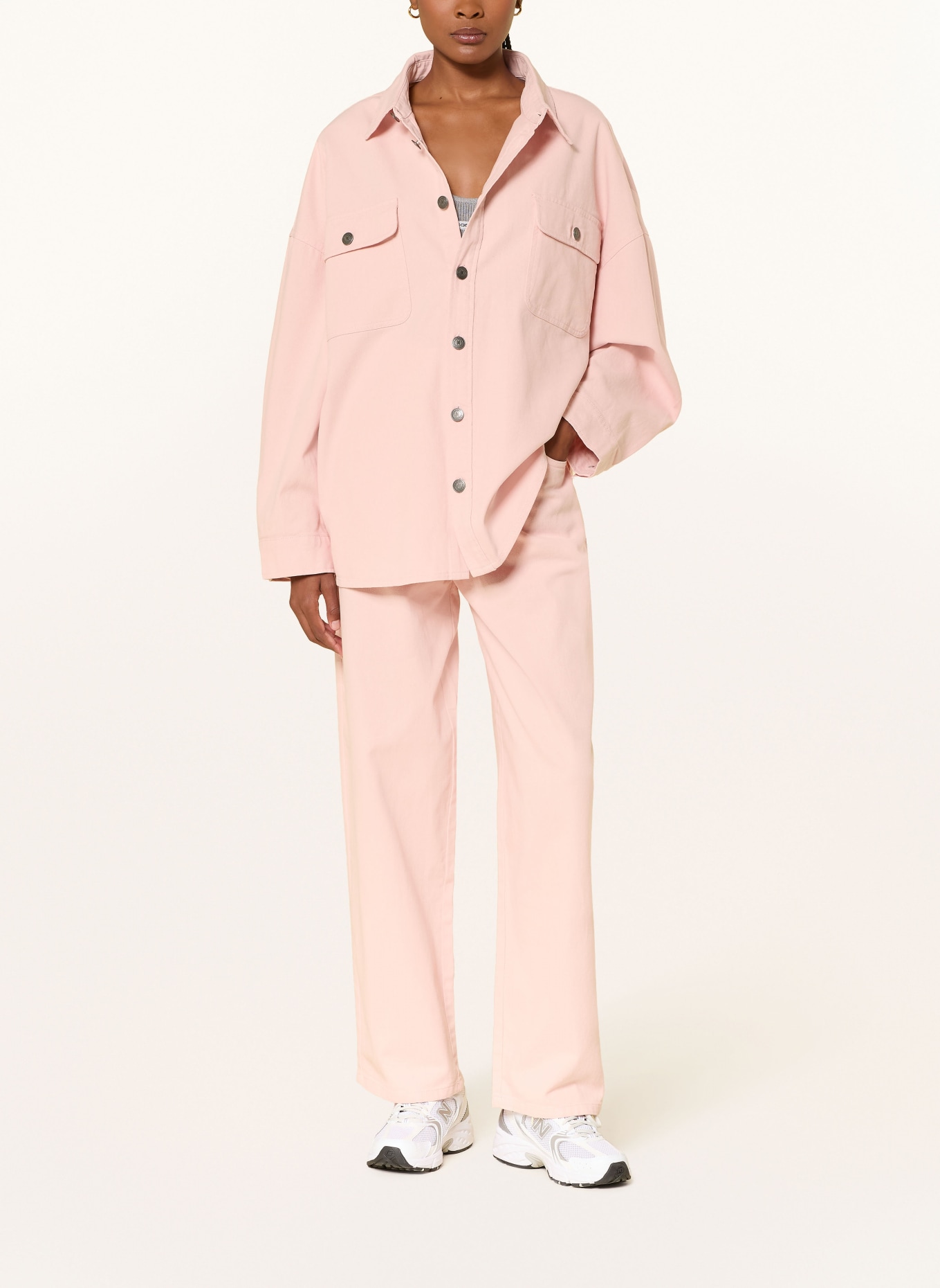KARO KAUER Jeans-overshirt: LYSEROSA / ROSÉ
