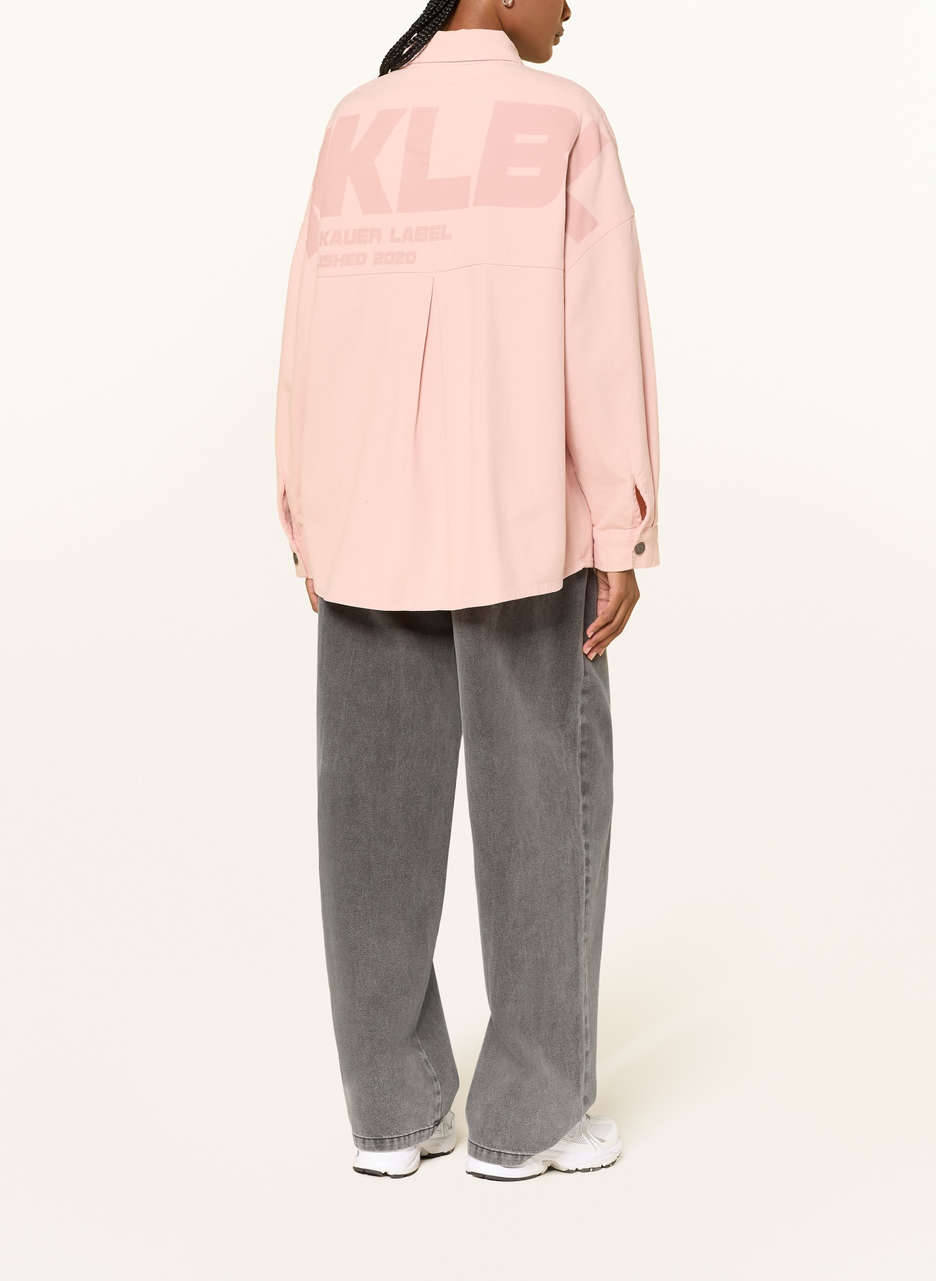 KARO KAUER Surchemise en jean: ROSE CLAIR / ROSÉ