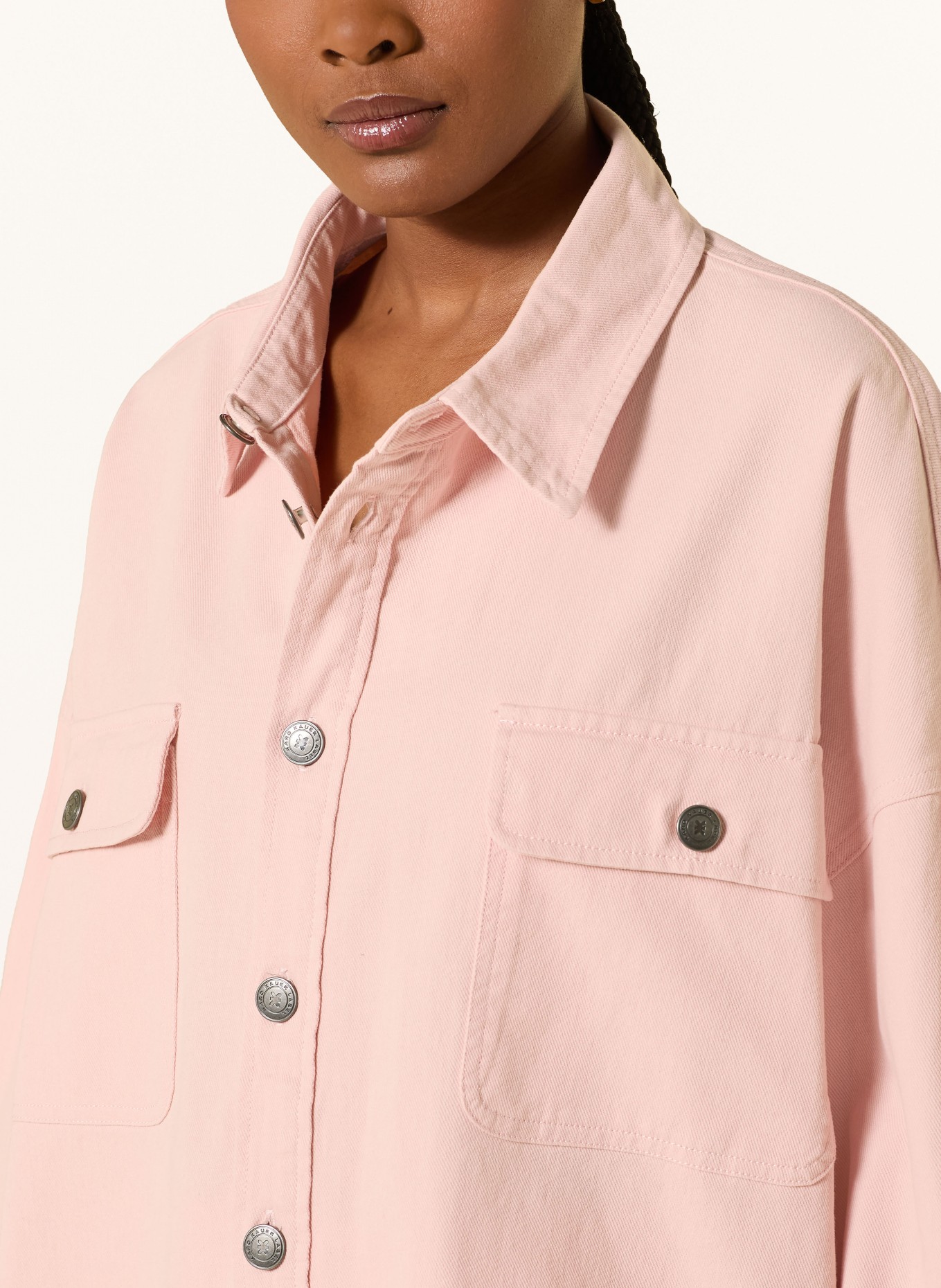 KARO KAUER Jeans-overshirt: LYSEROSA / ROSÉ