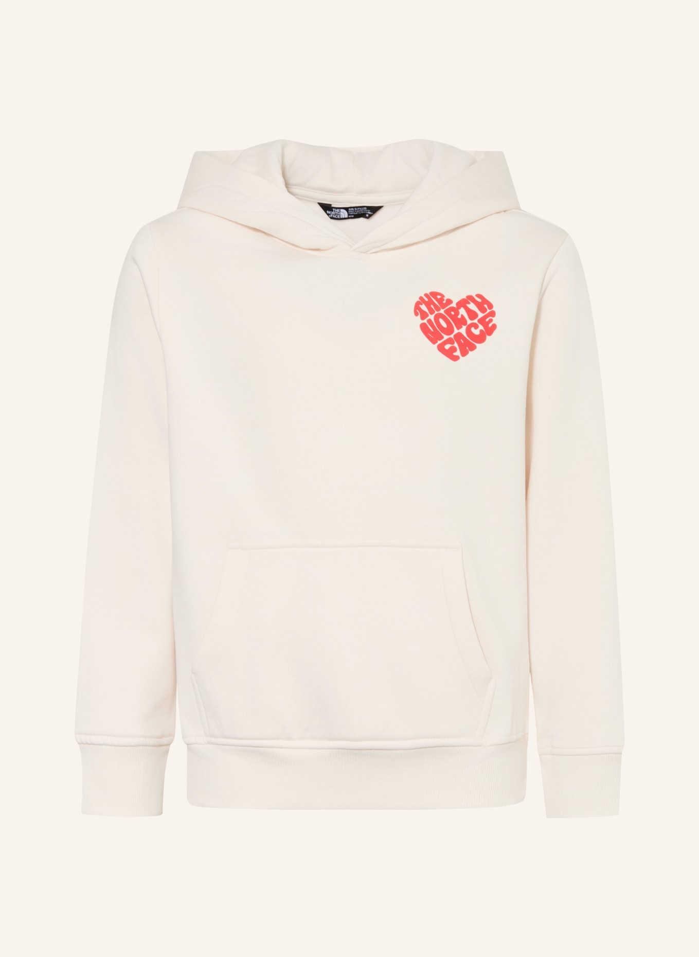 THE NORTH FACE Hoodie: CRÈME / ROOD
