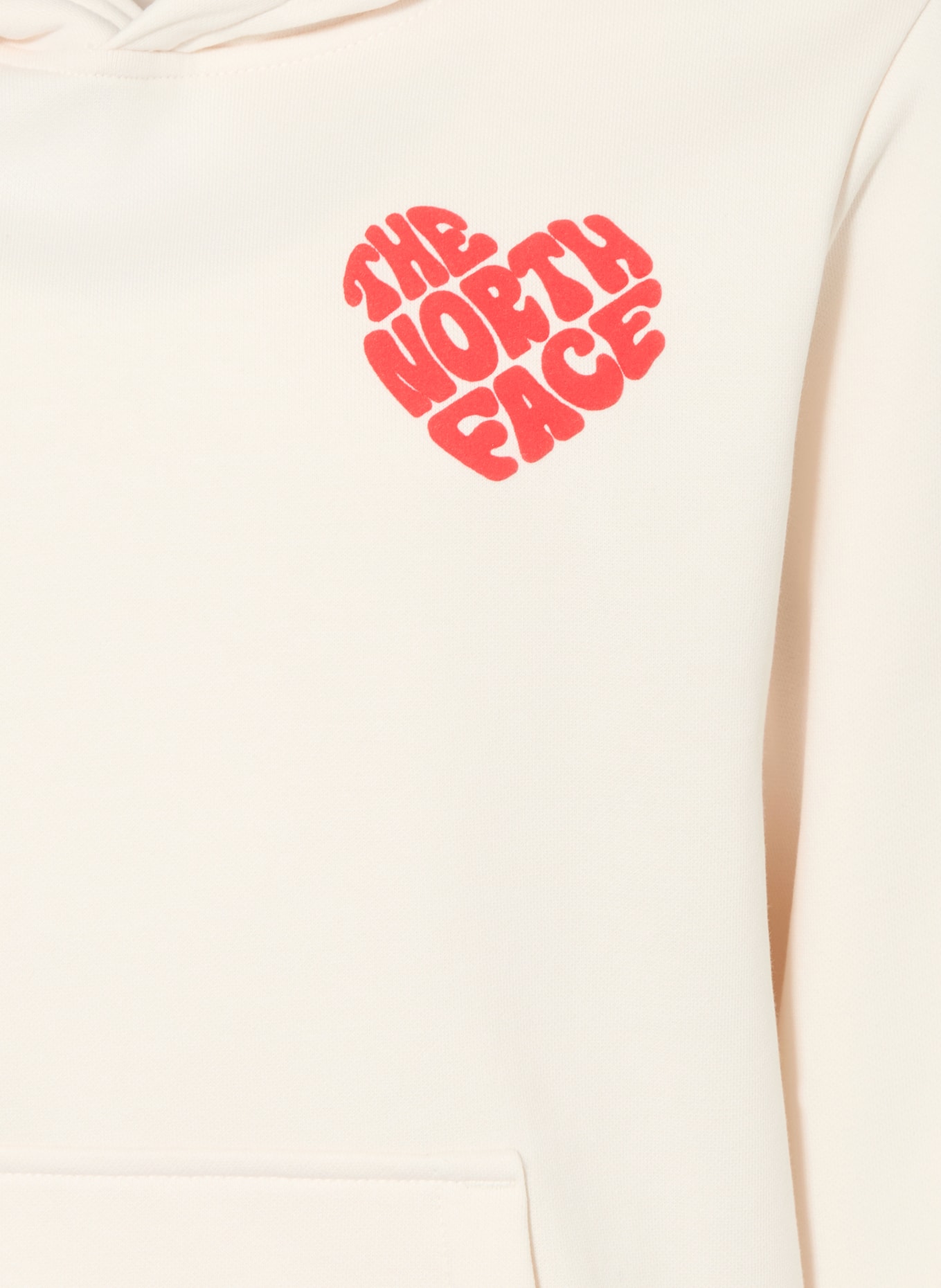 THE NORTH FACE Hoodie: CRÈME / ROOD