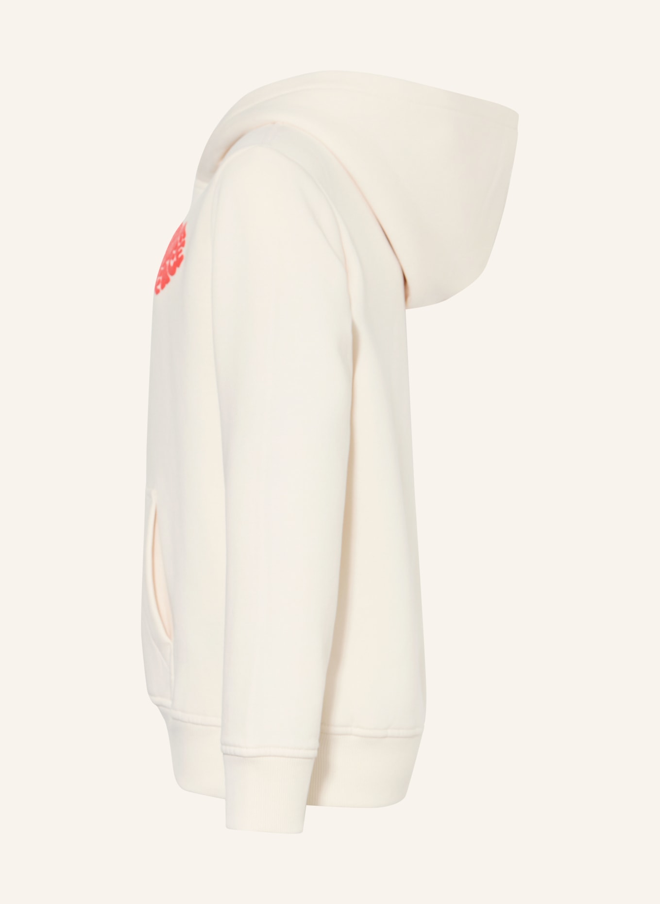 THE NORTH FACE Hoodie: CRÈME / ROOD
