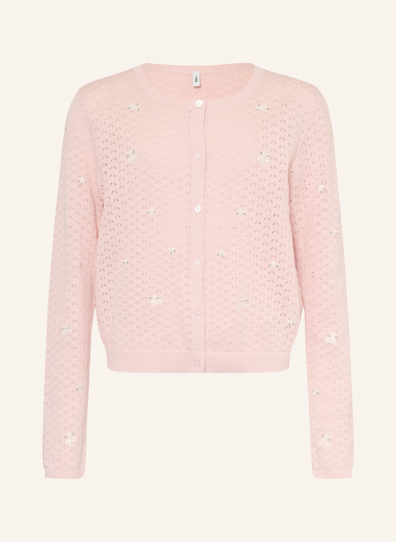 ONLY Strickjacke: ROSÉ / GELB / WEISS