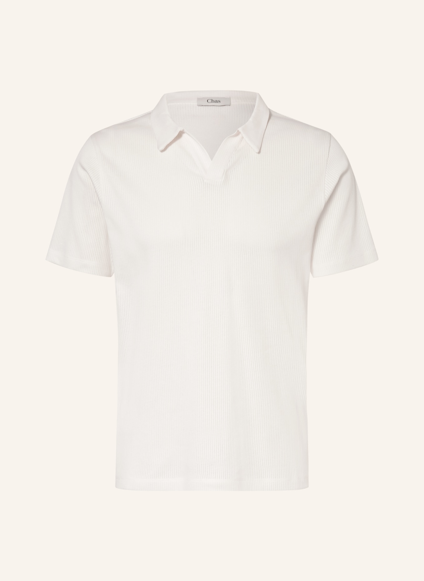 CHAS jersey polo shirt: WHITE