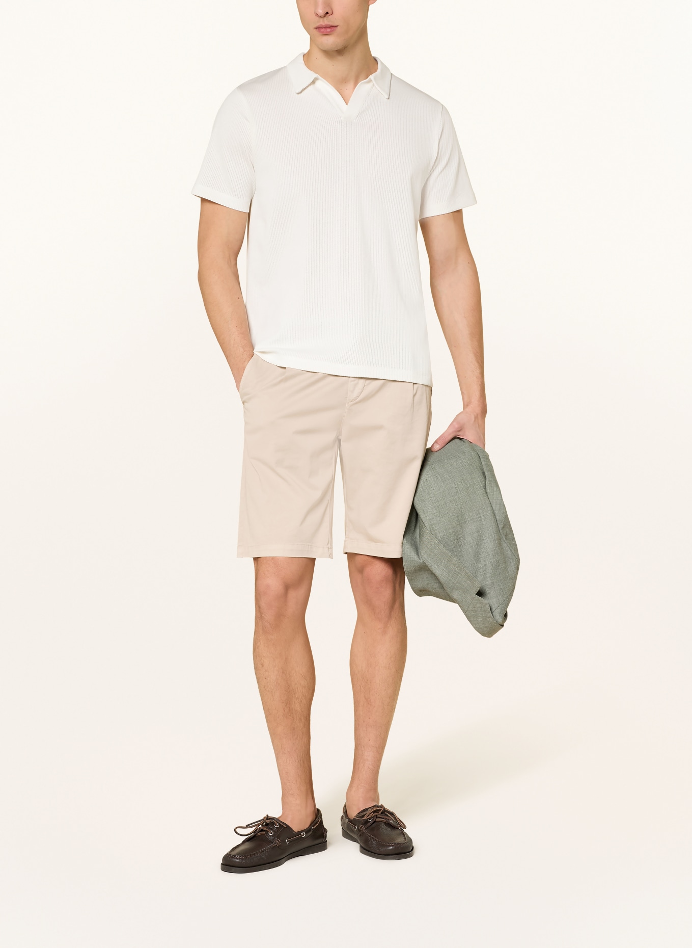 CHAS jersey polo shirt: WHITE