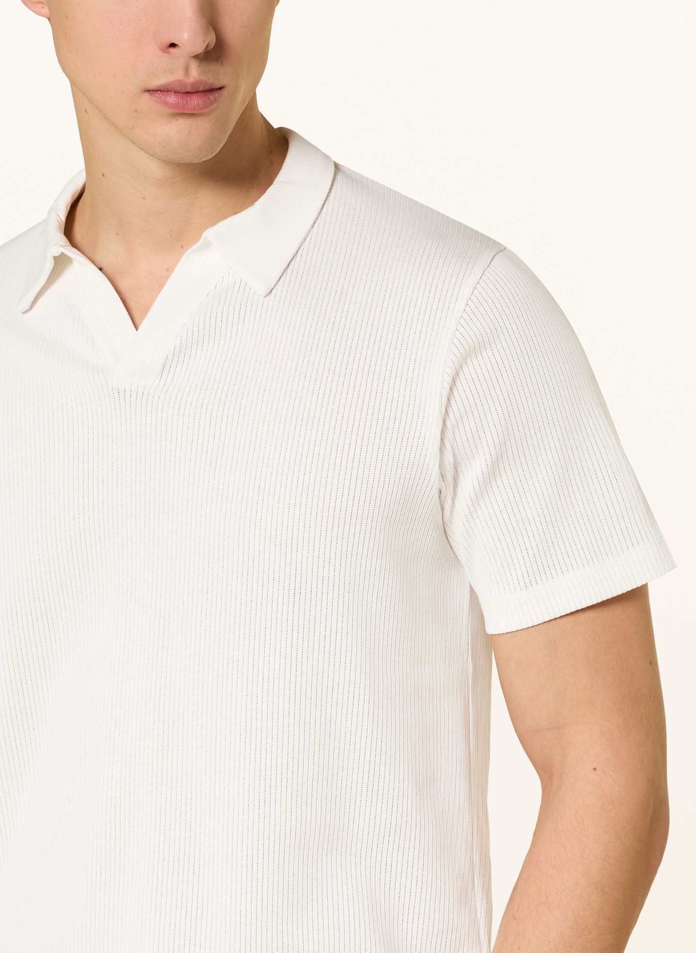 CHAS jersey polo shirt: WHITE