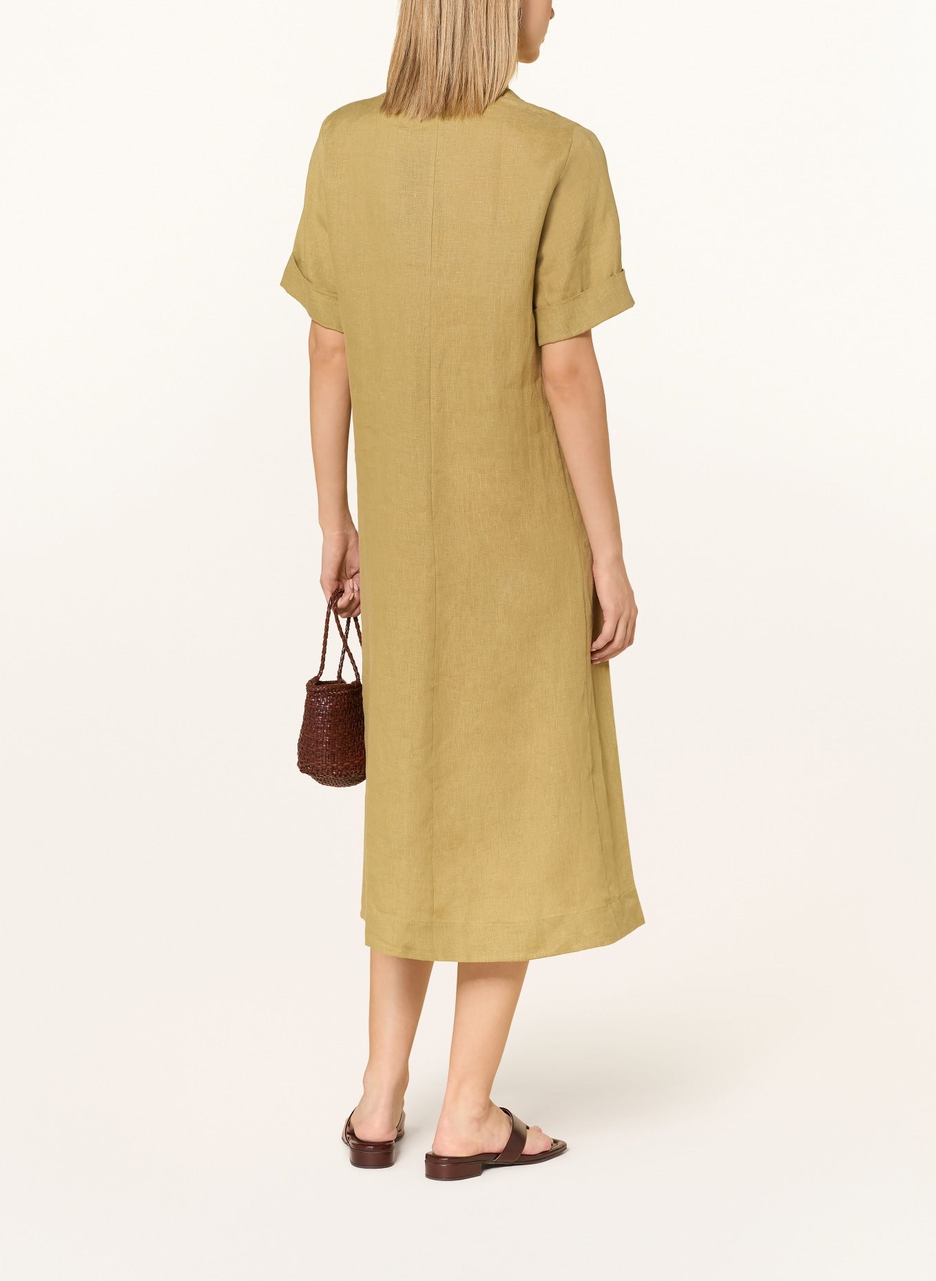 ELENA MIRO Leinenkleid: OLIV